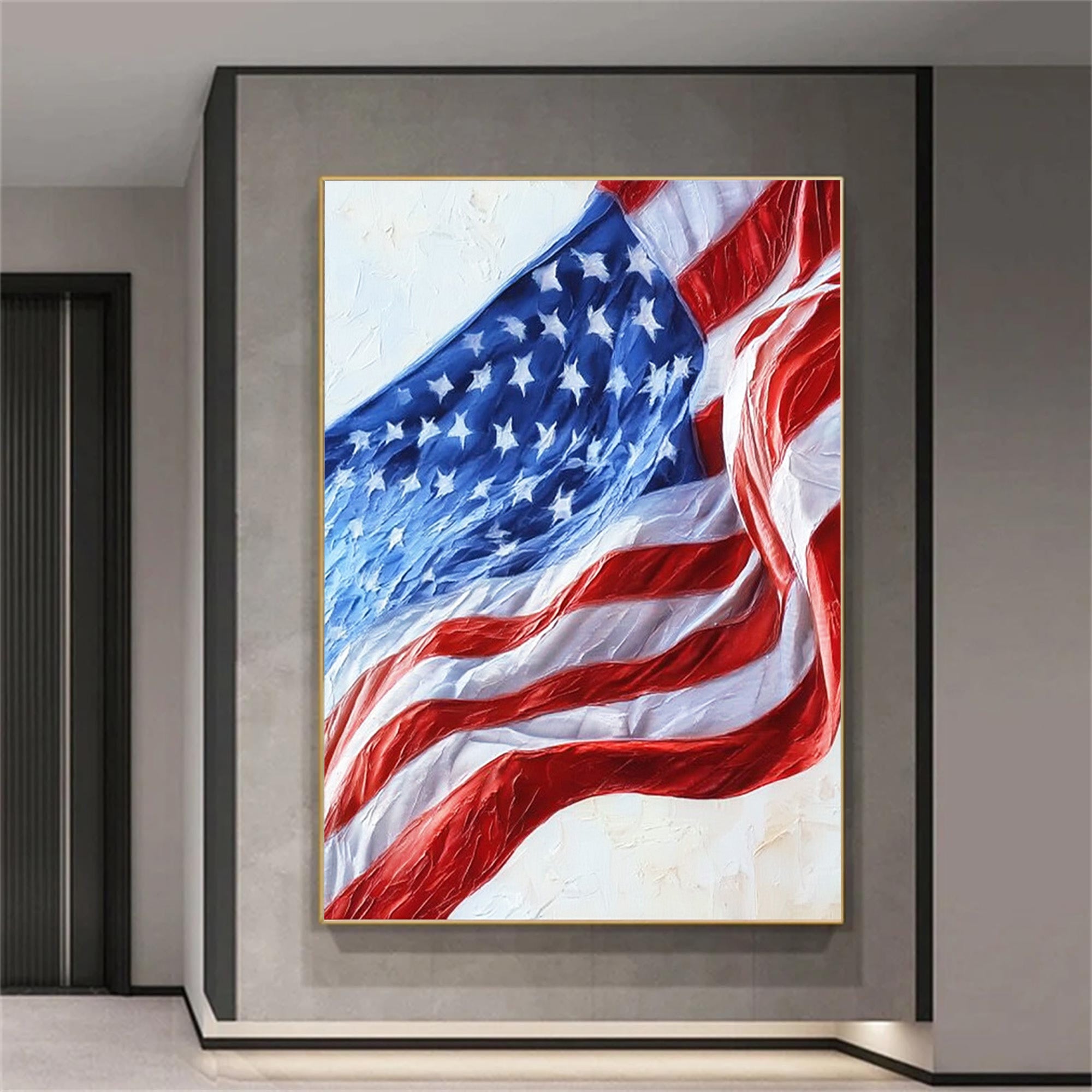 American Flag Art--U03