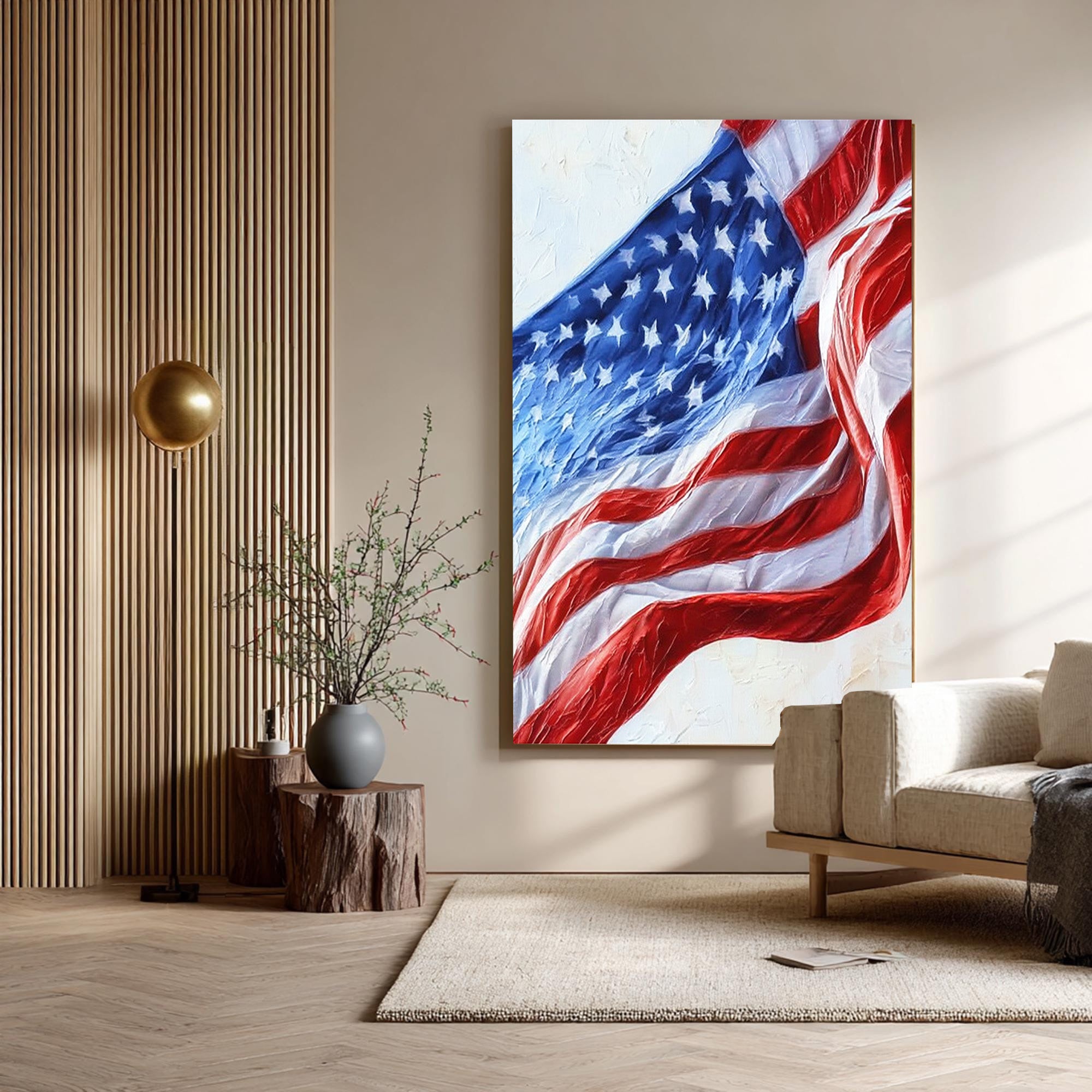 American Flag Art--U03