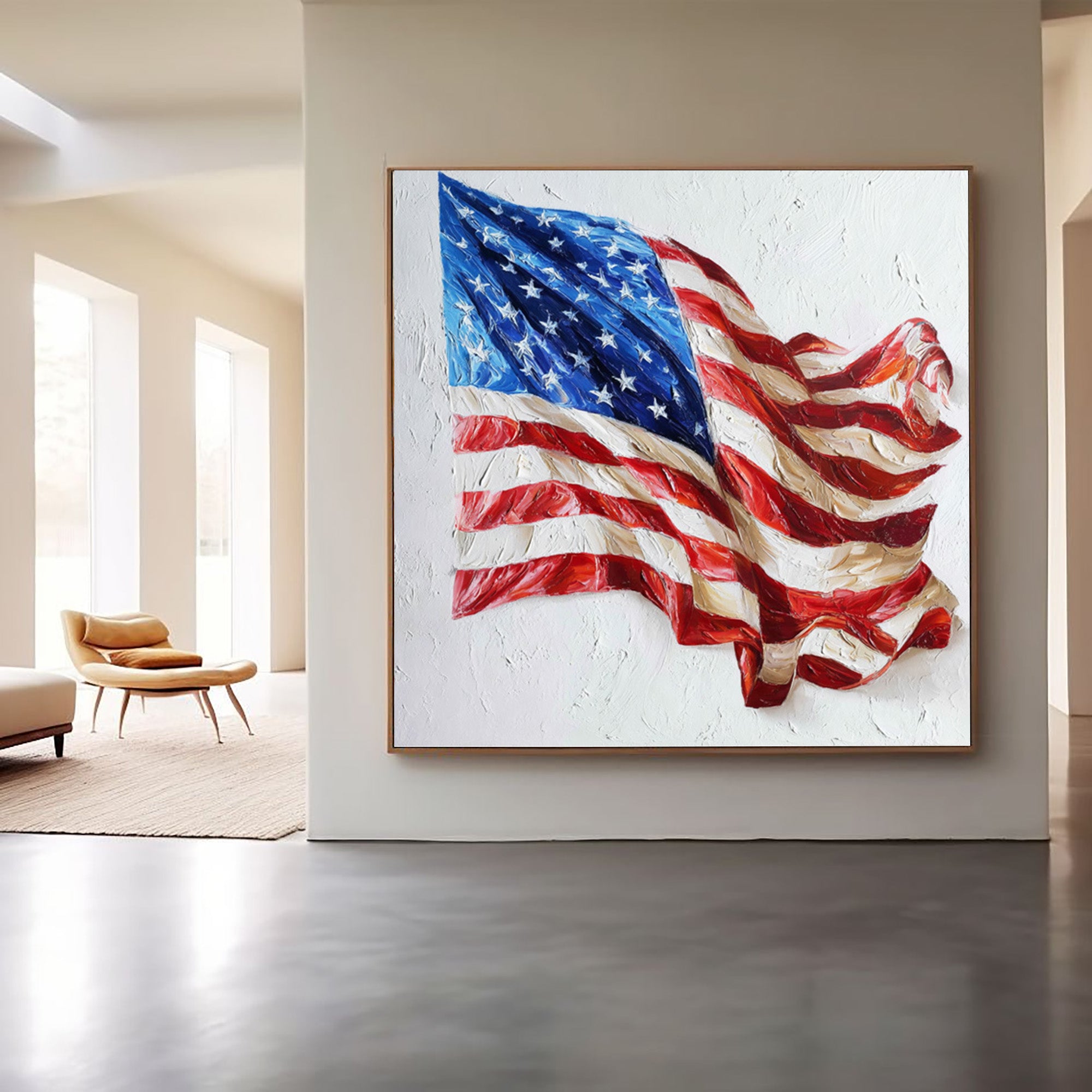 American Flag Art--U04