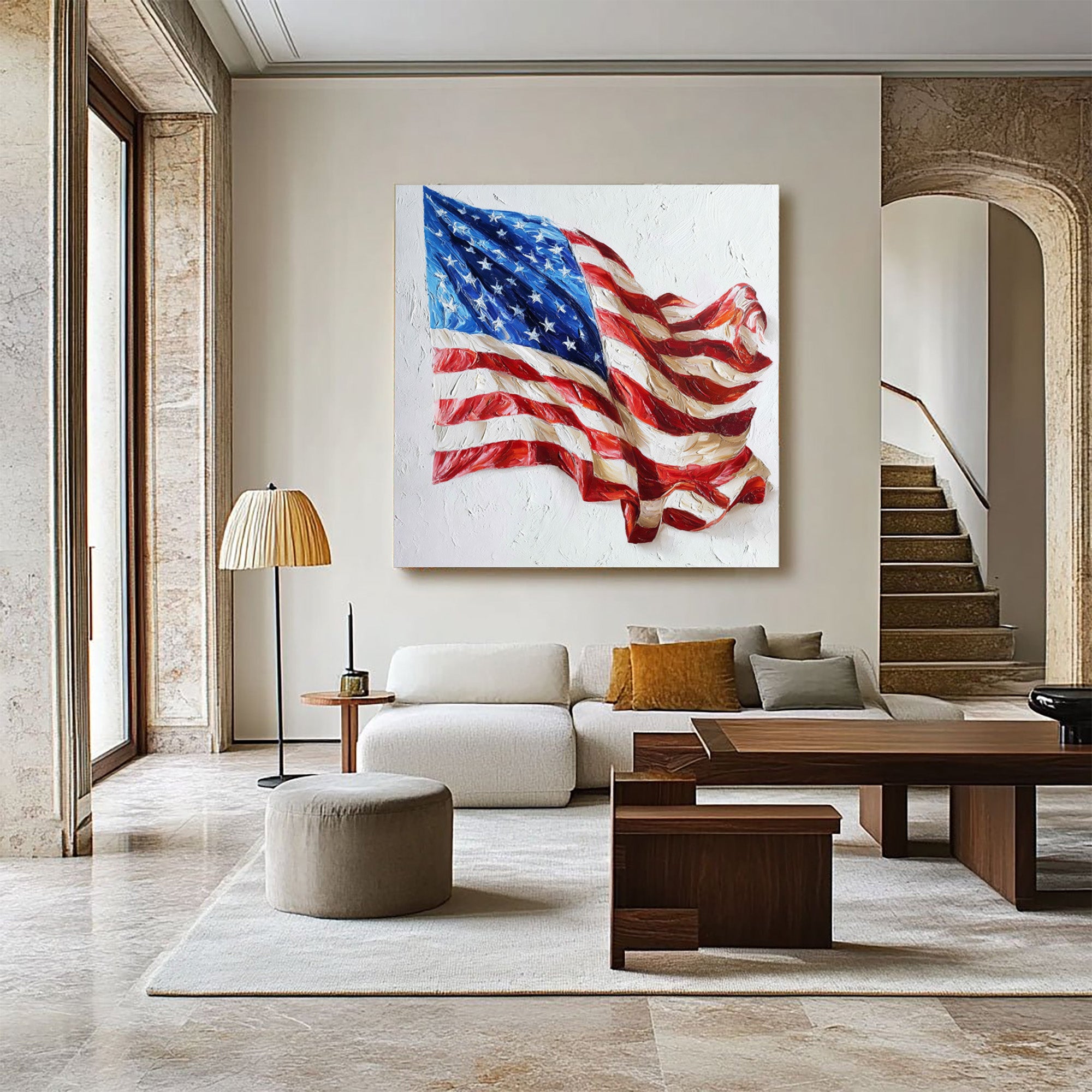 American Flag Art--U04