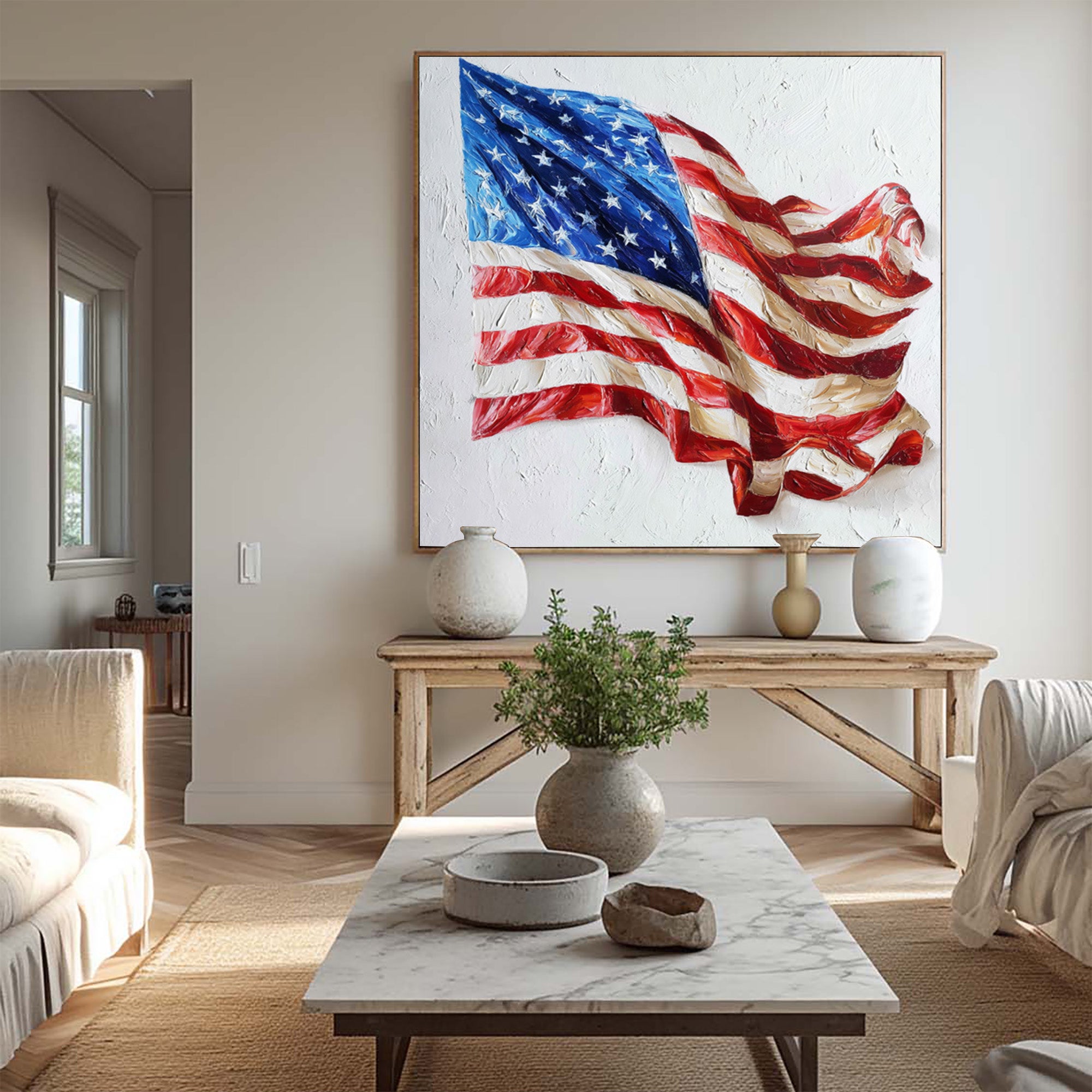 American Flag Art--U04