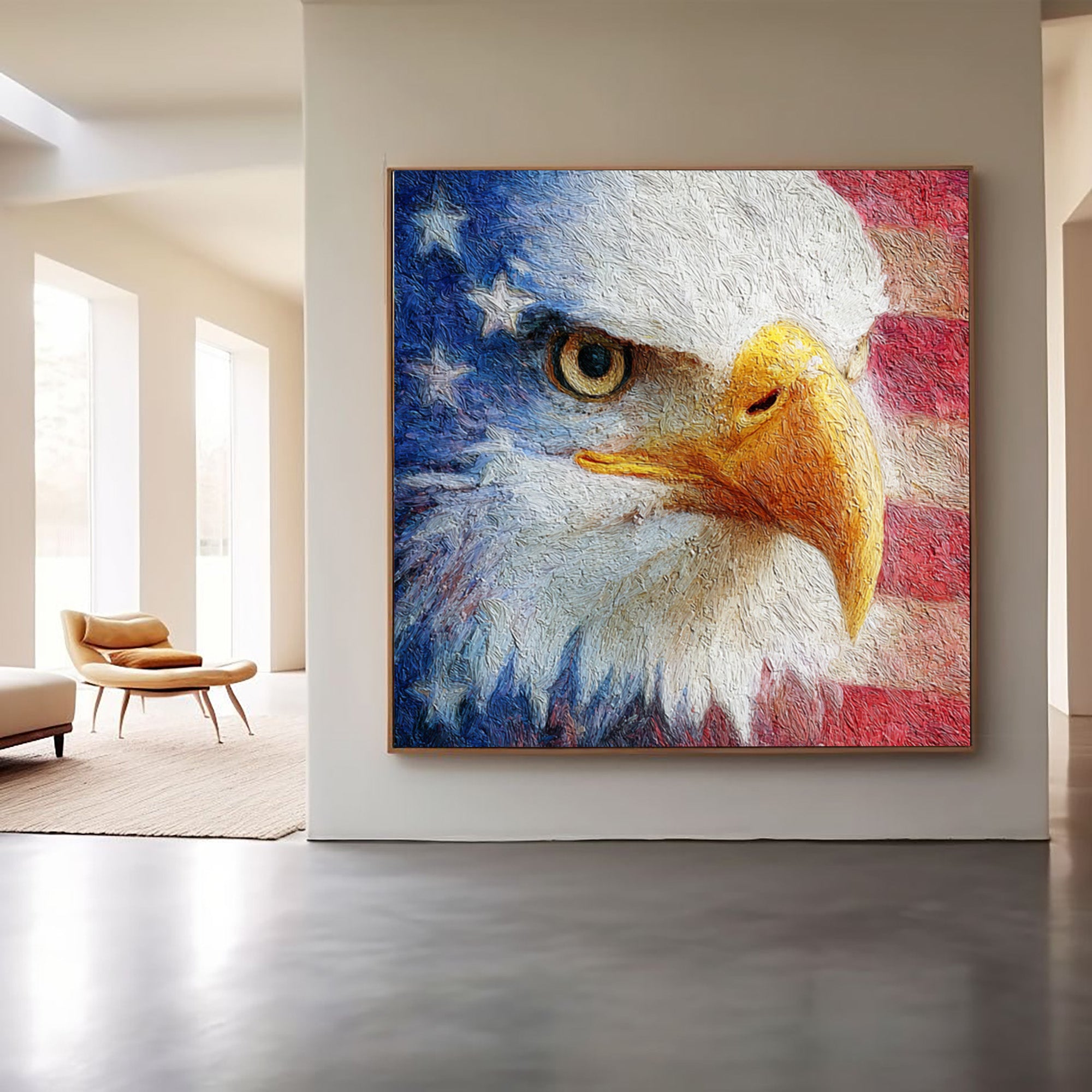 Eagle Oil Painting--#G08