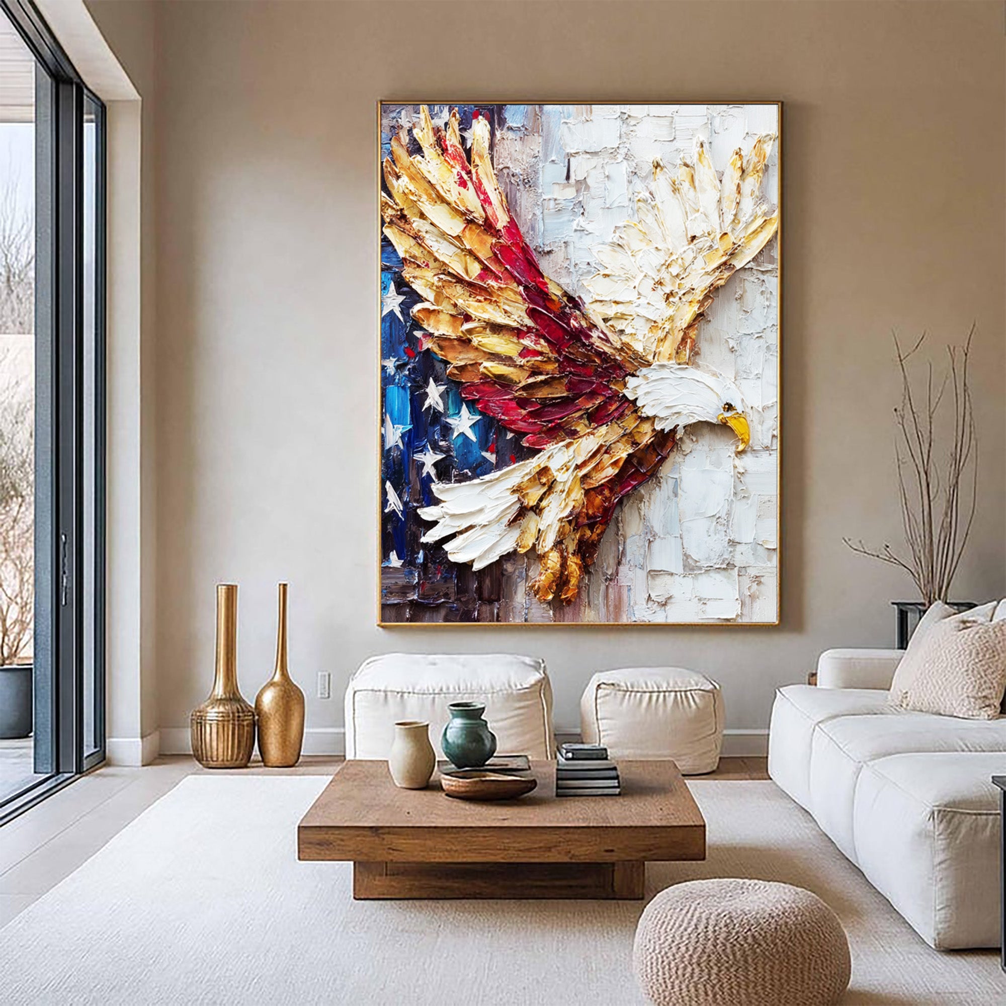 Eagle Oil Painting--#G04