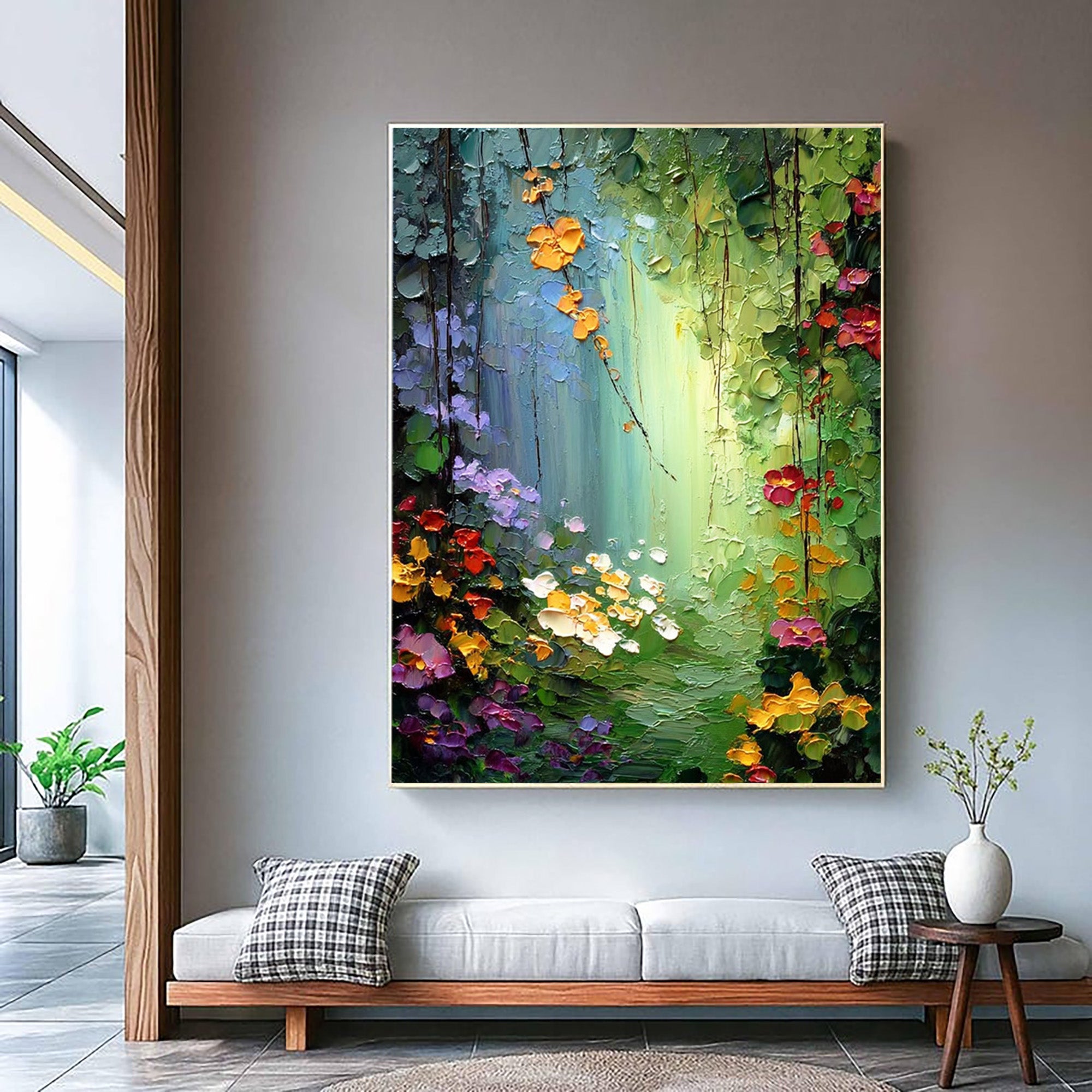 Green Canvas Art--#C05