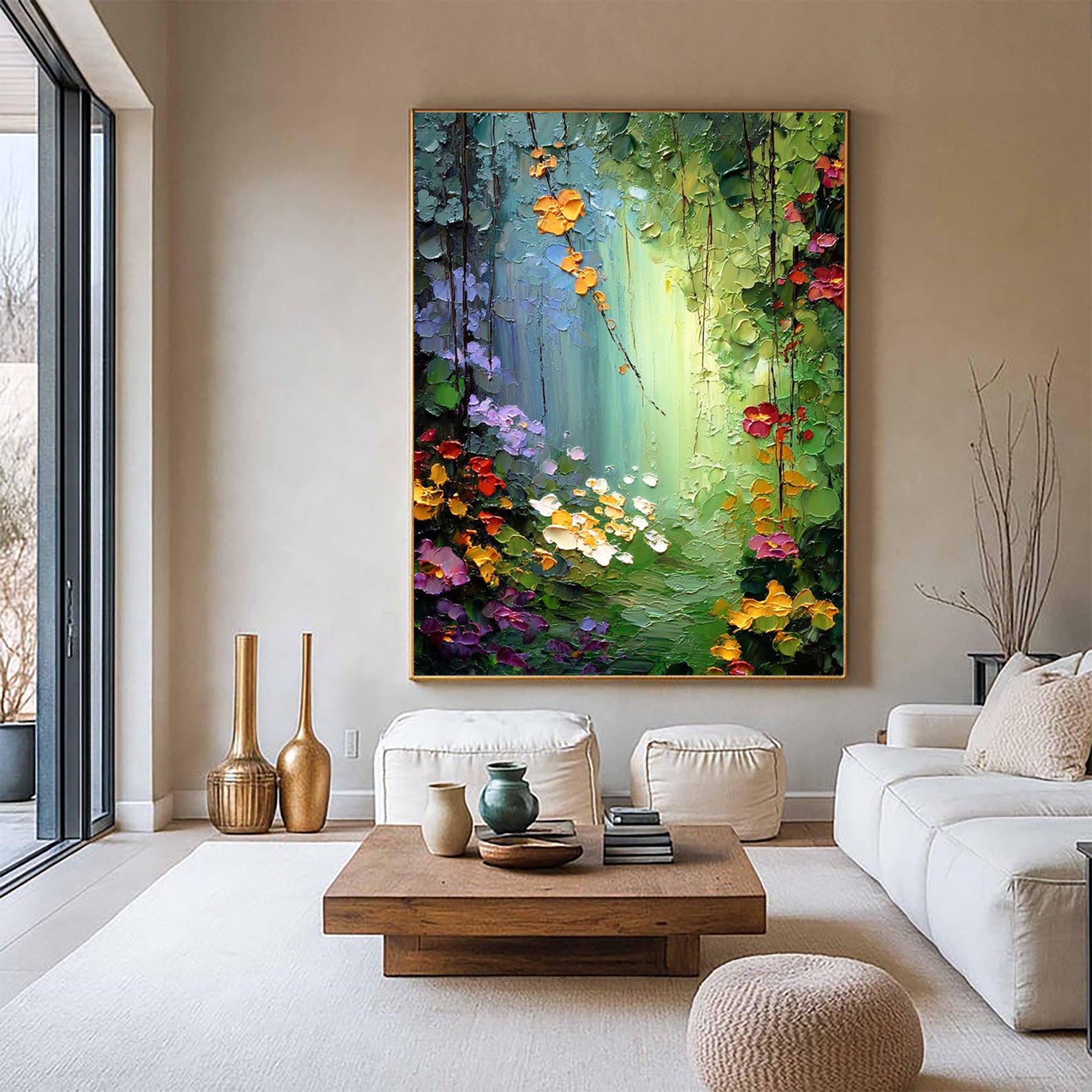 Green Canvas Art--#C05