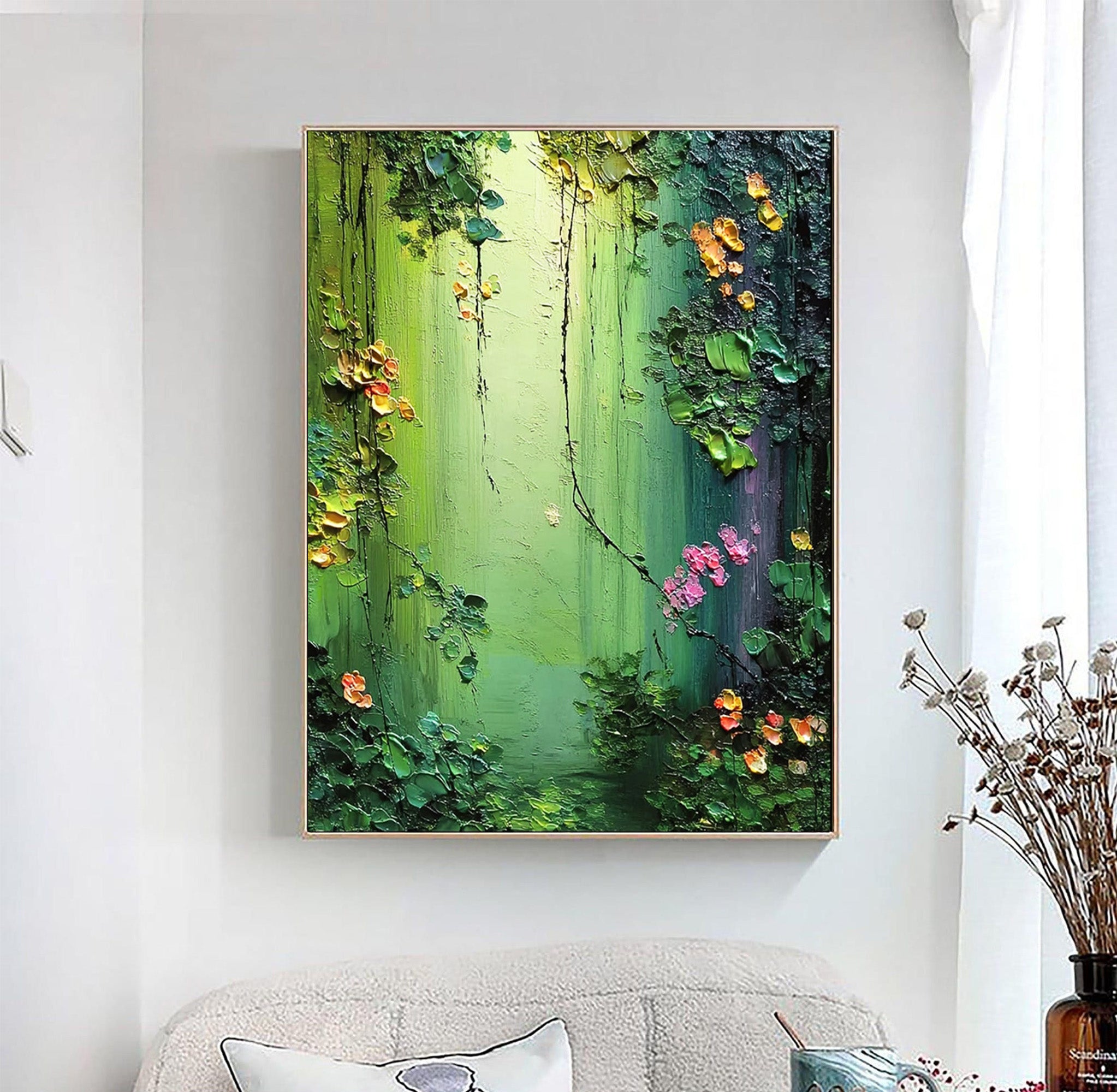 Green Canvas Art--#C06