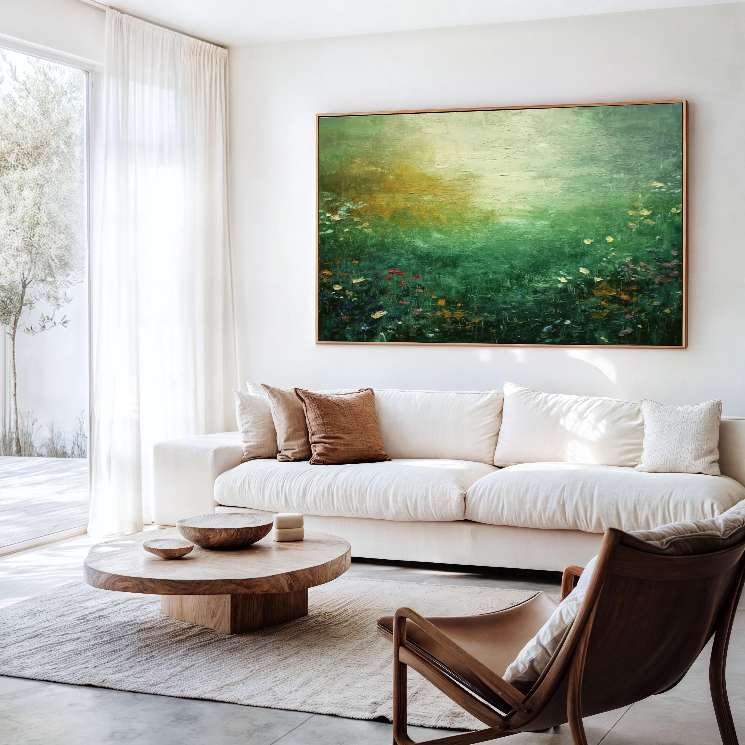 Green Canvas Art--#C01