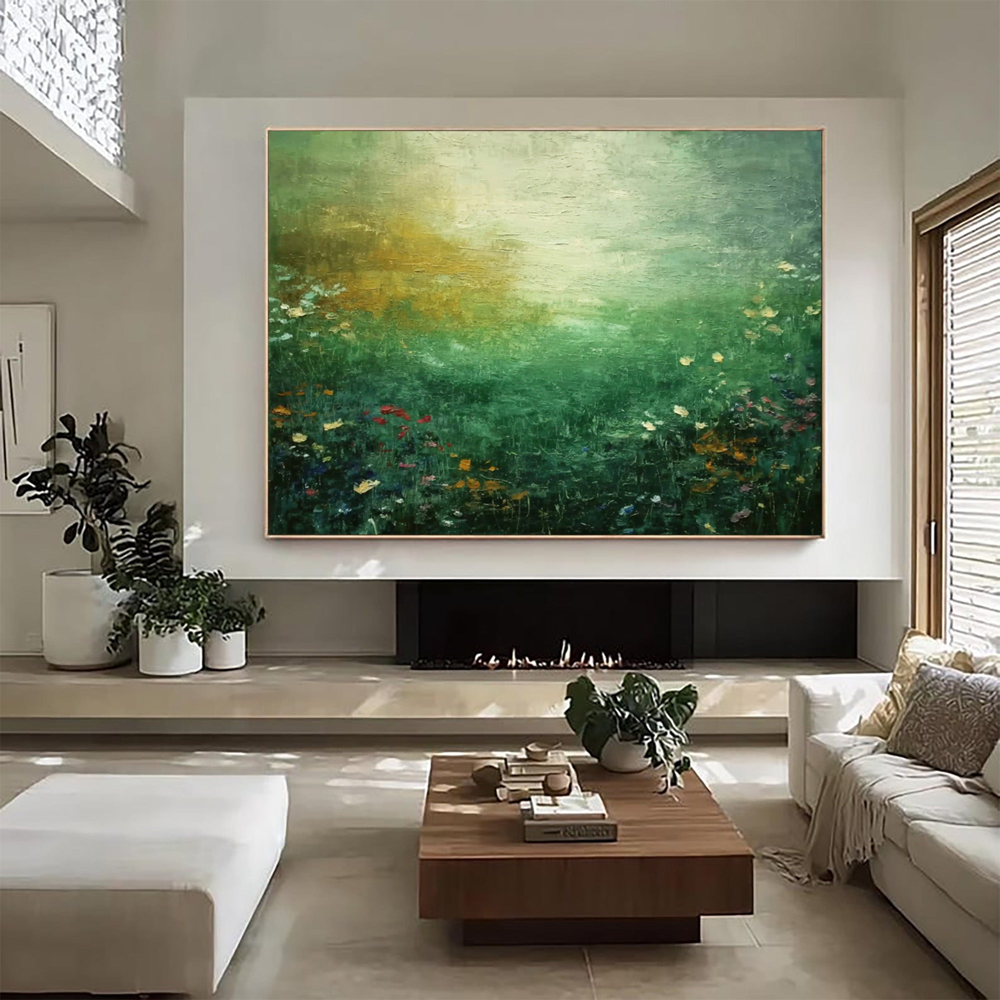 Green Canvas Art--#C01