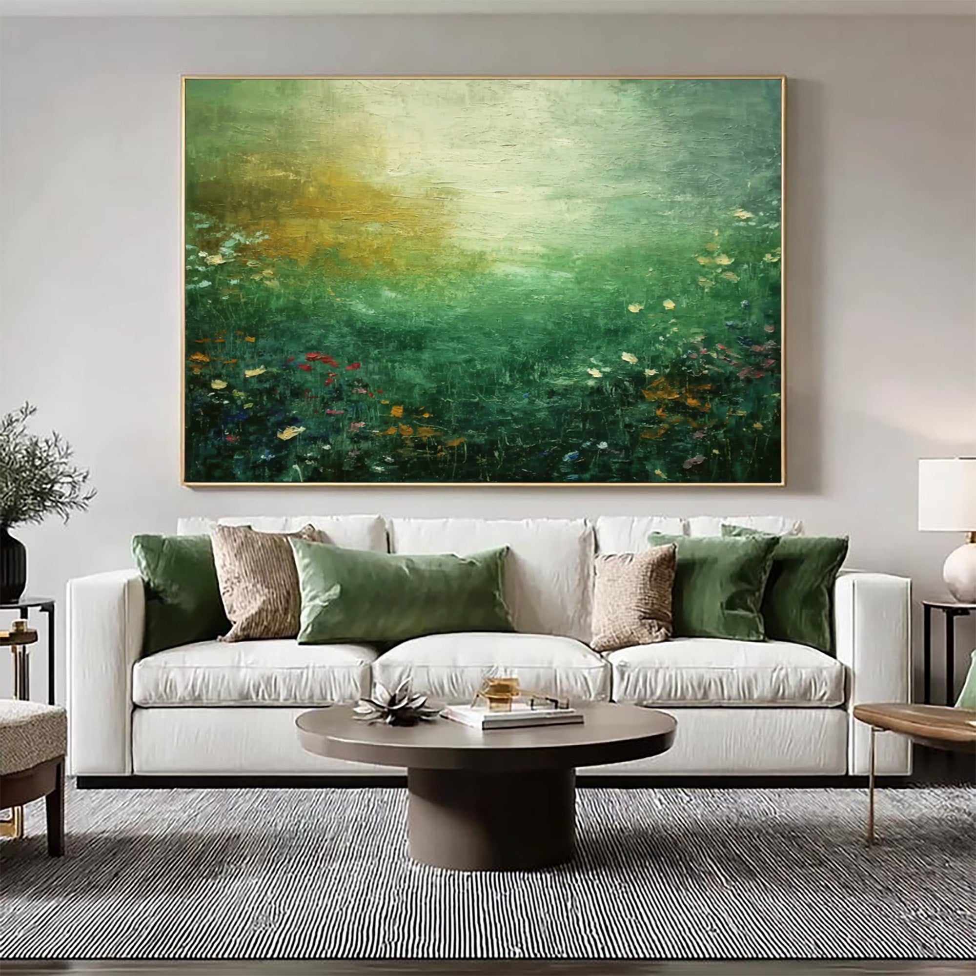 Green Canvas Art--#C01