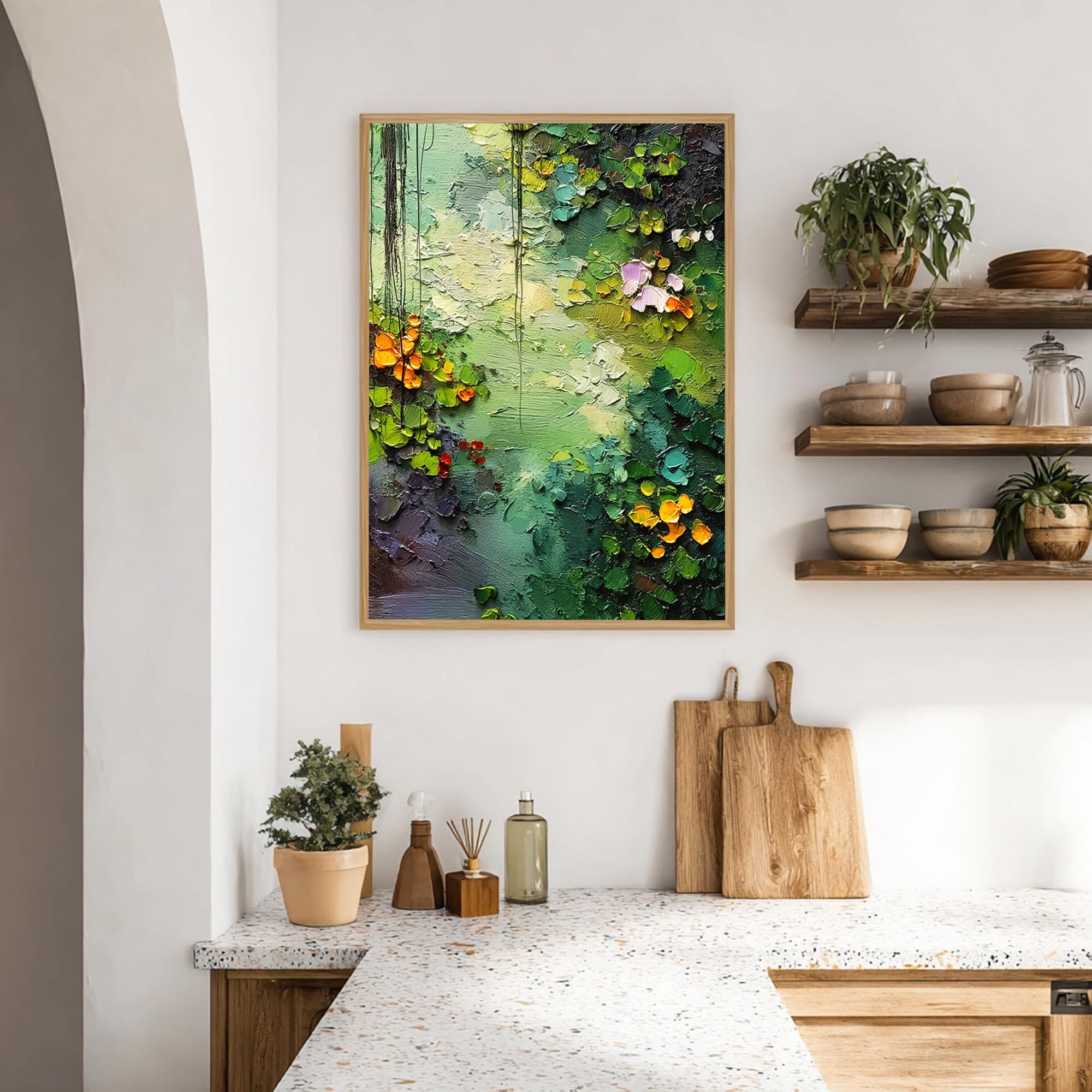 Green Canvas Art--#C02