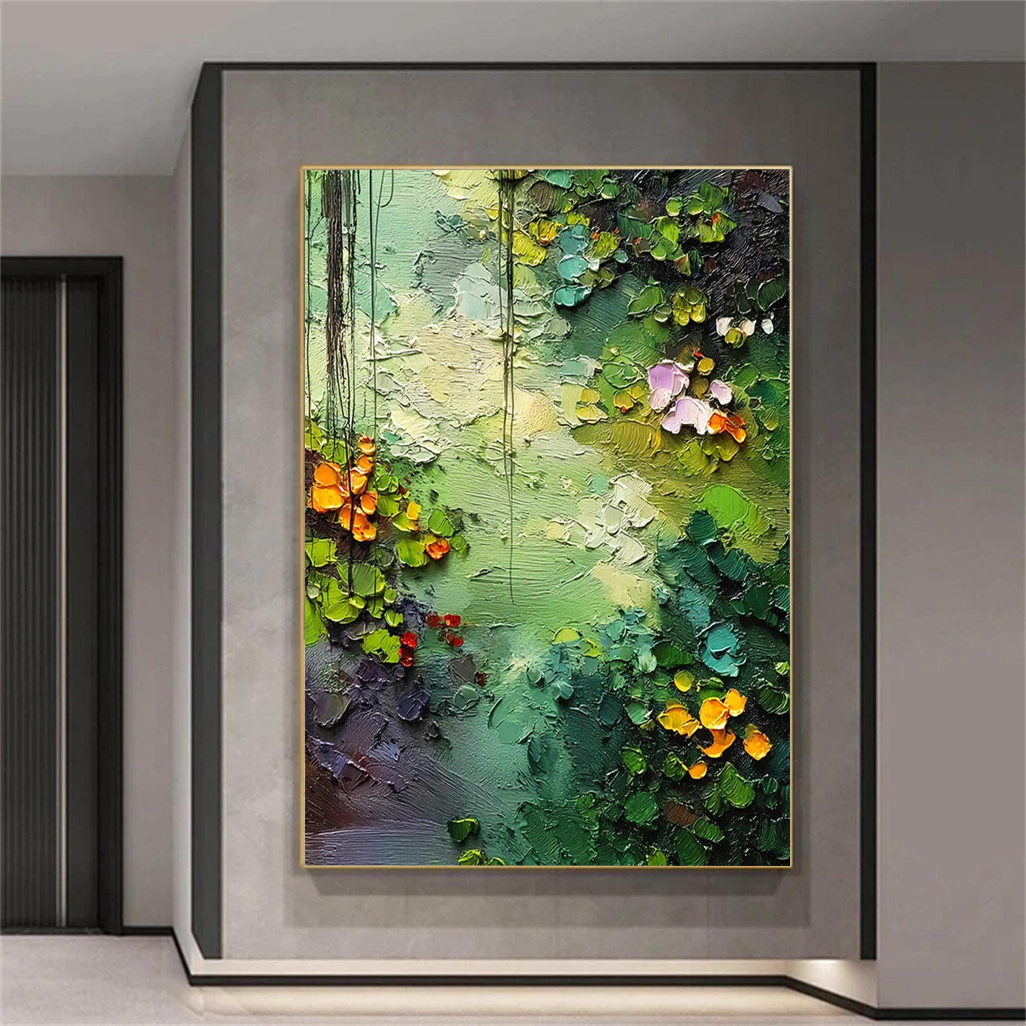 Green Canvas Art--#C02