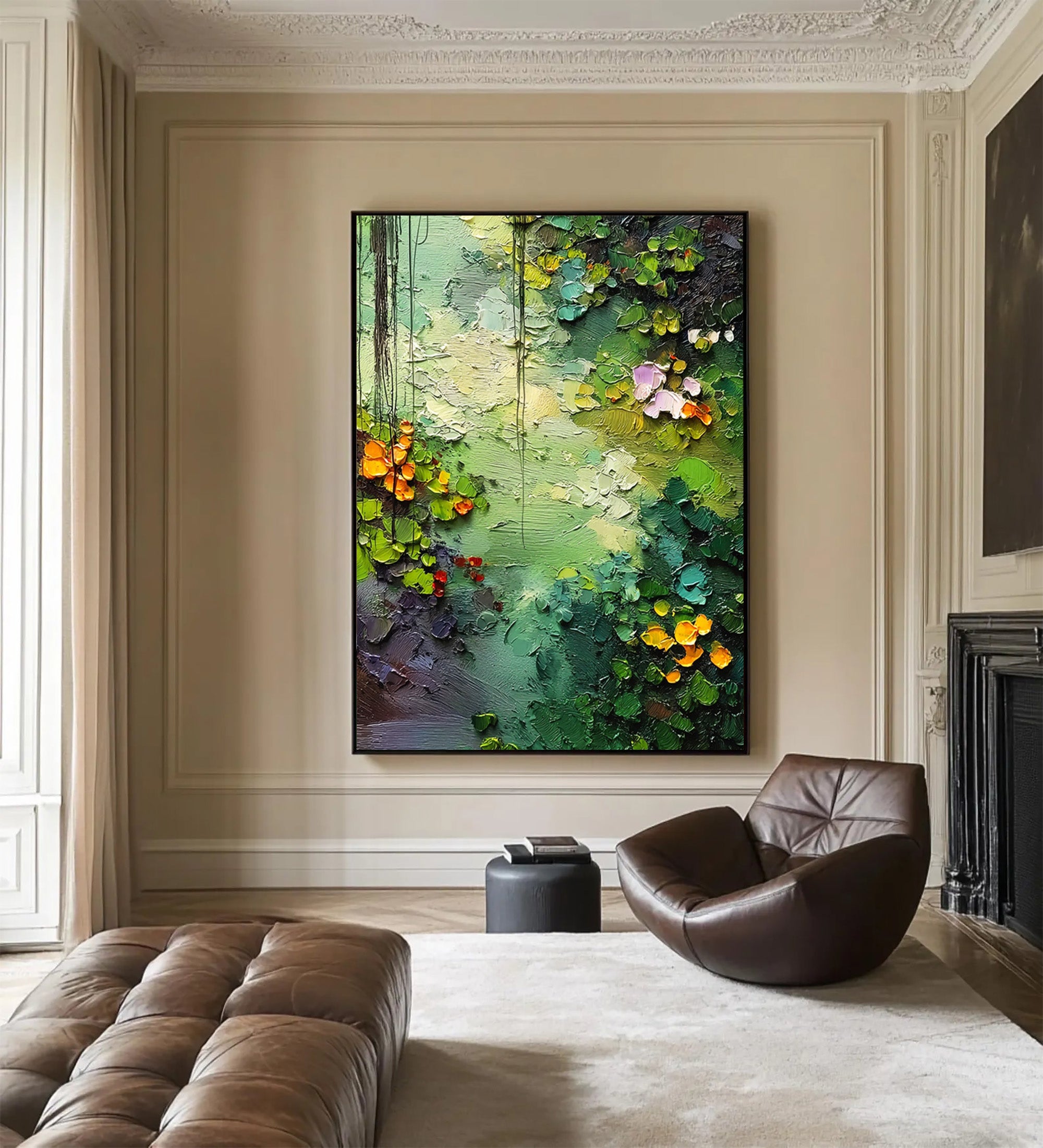 Green Canvas Art--#C02