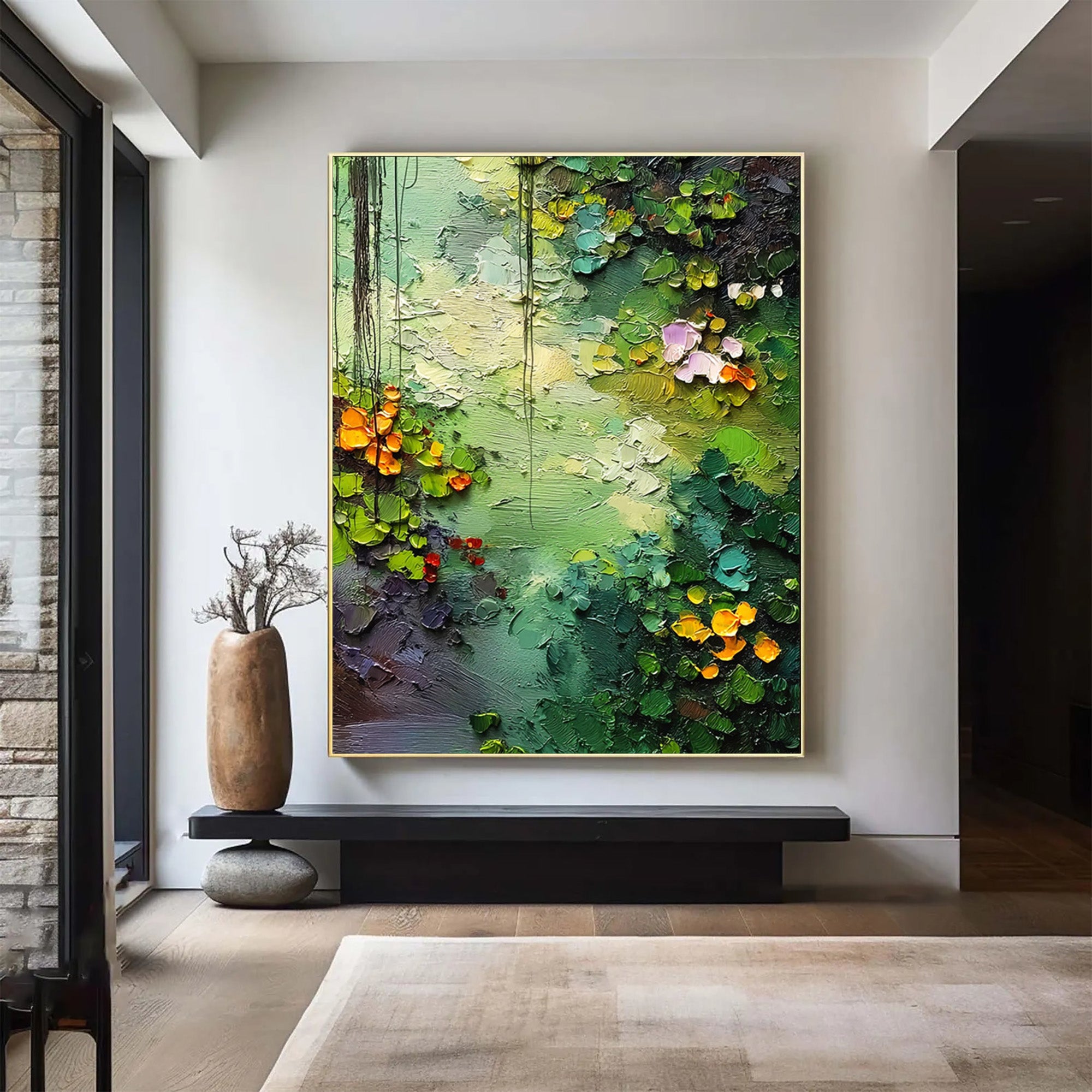 Green Canvas Art--#C02