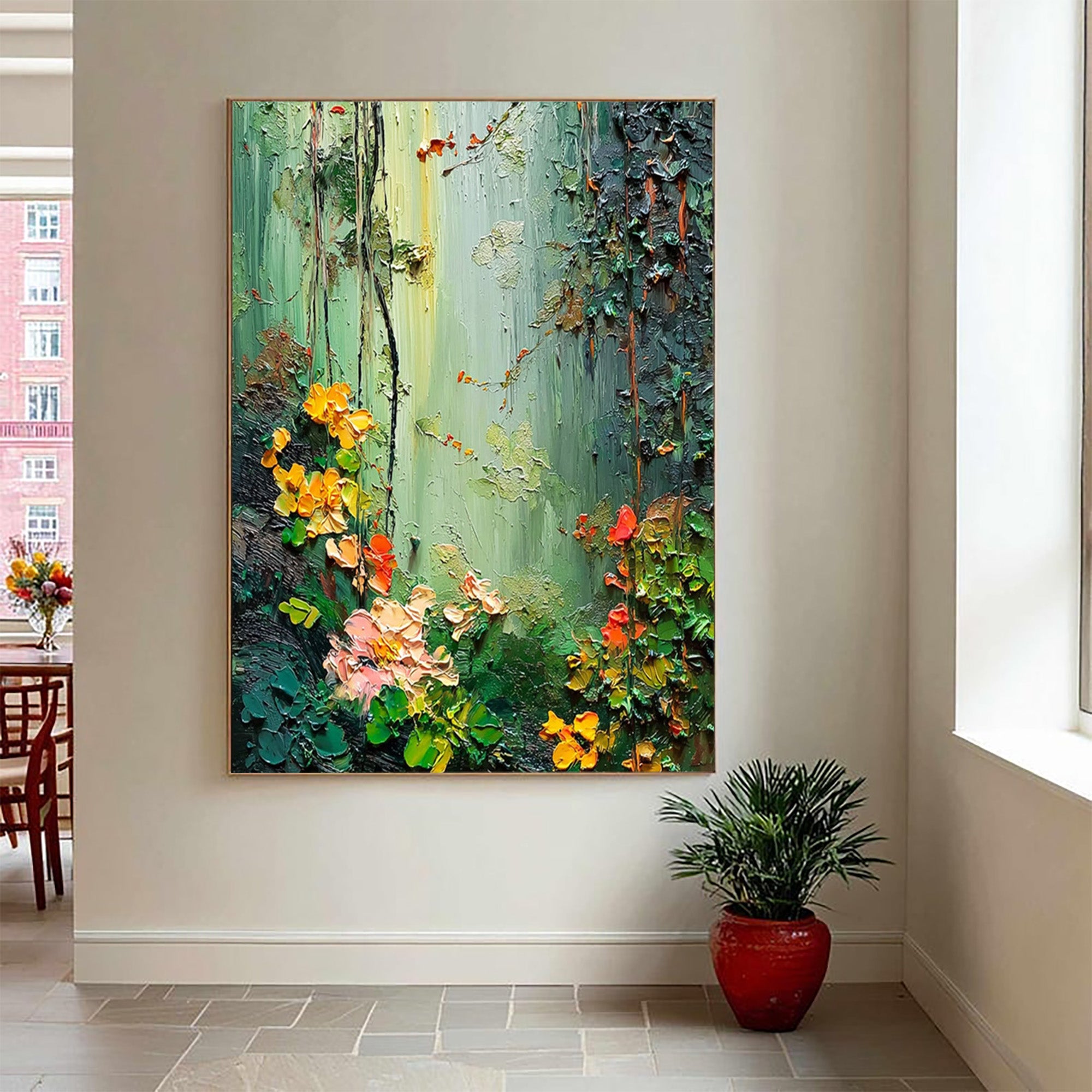 Green Canvas Art--#C03