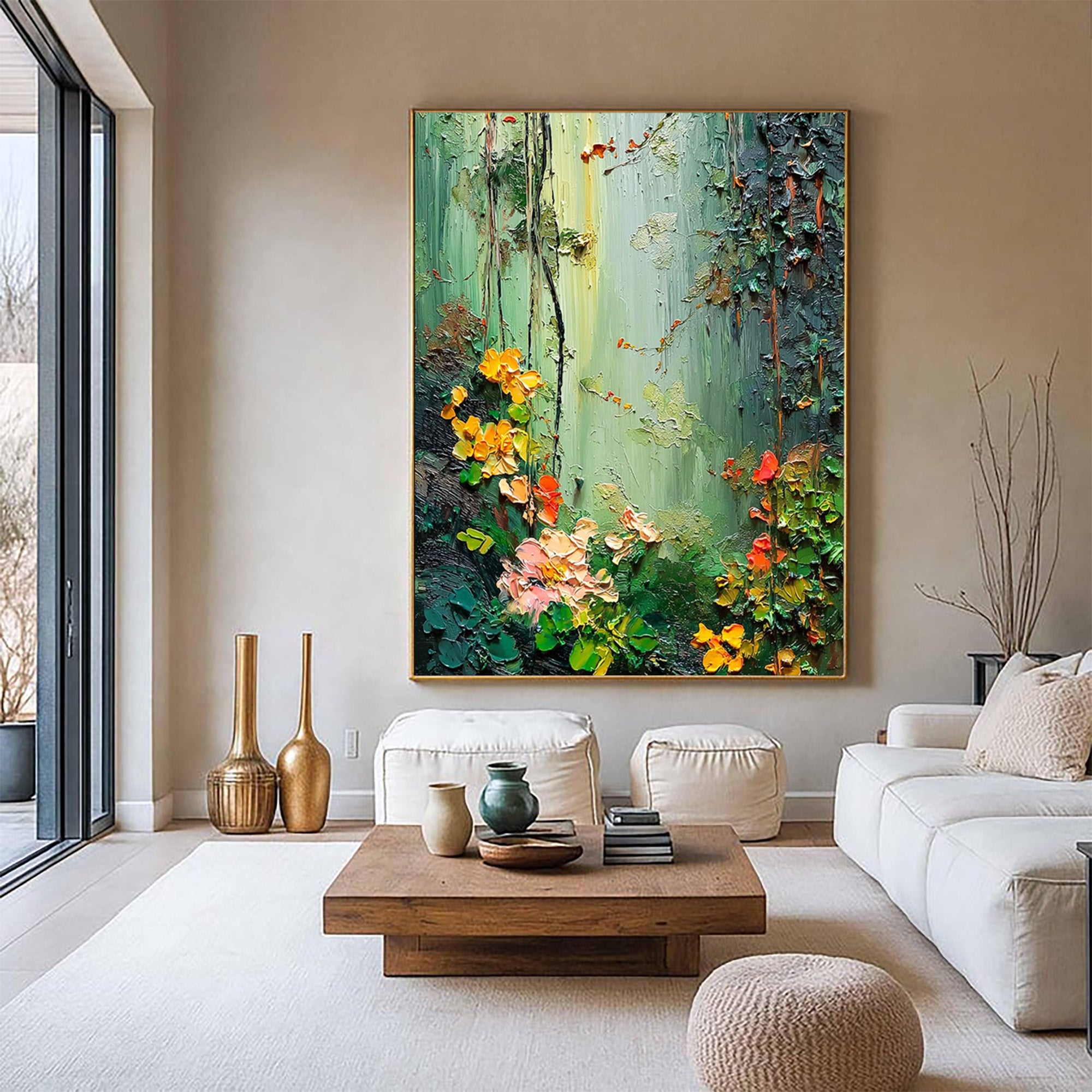 Green Canvas Art--#C03