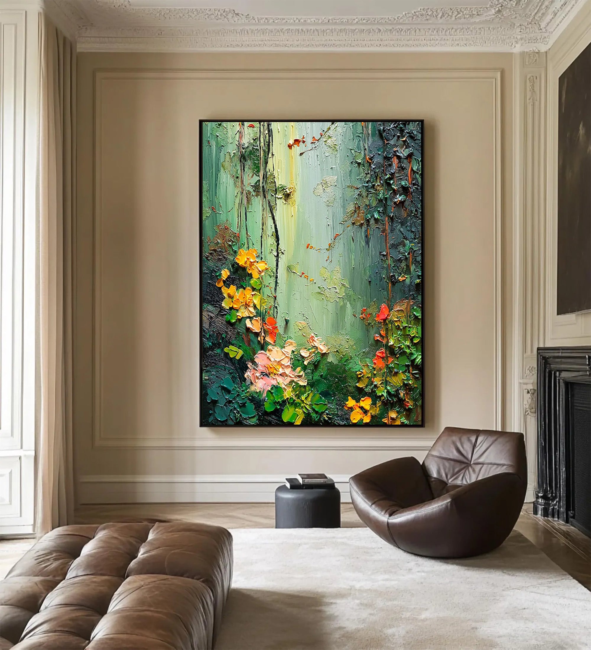 Green Canvas Art--#C03