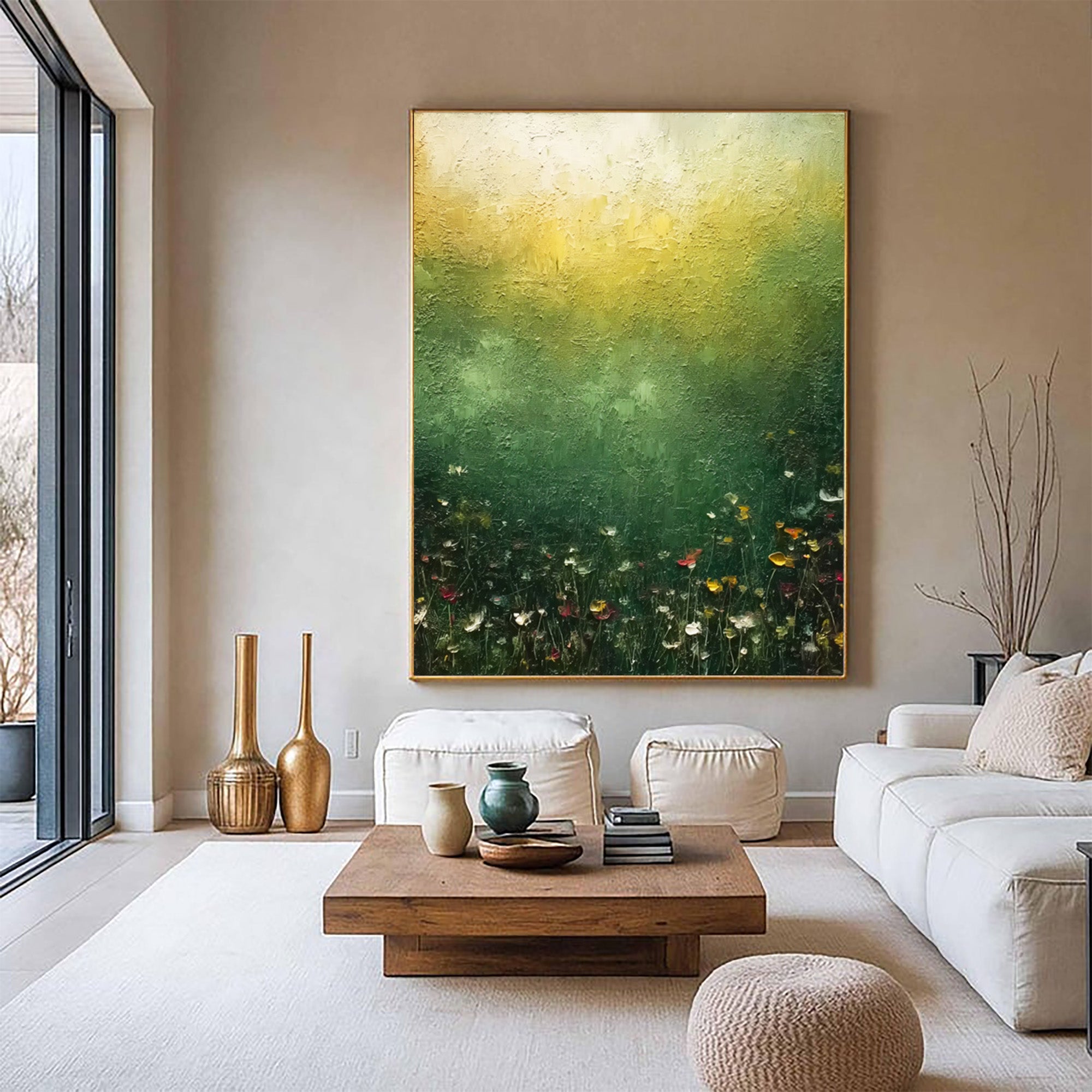 Green Canvas Art--#C04