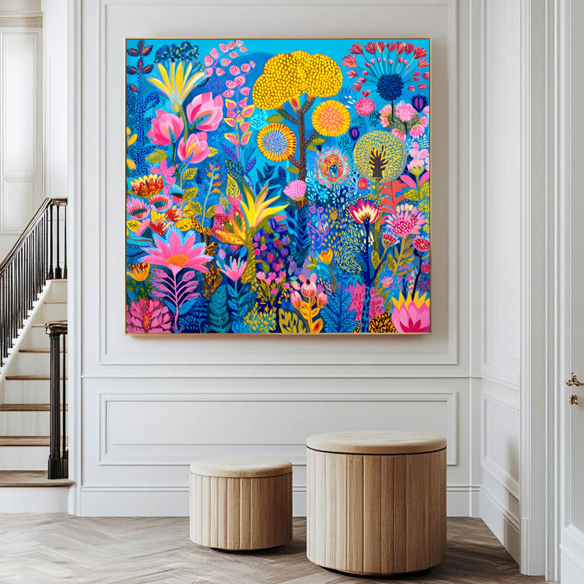 Vibrant Floral Art--#F002