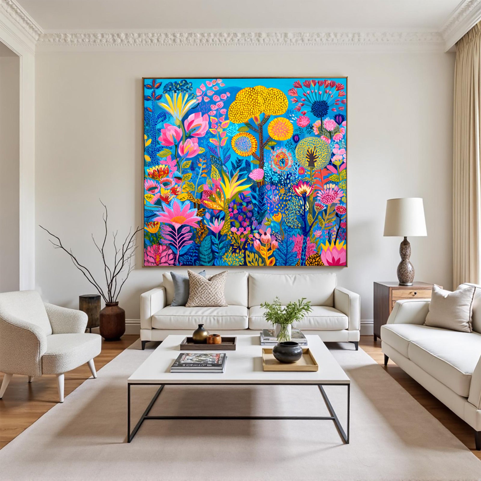 Vibrant Floral Art--#F002