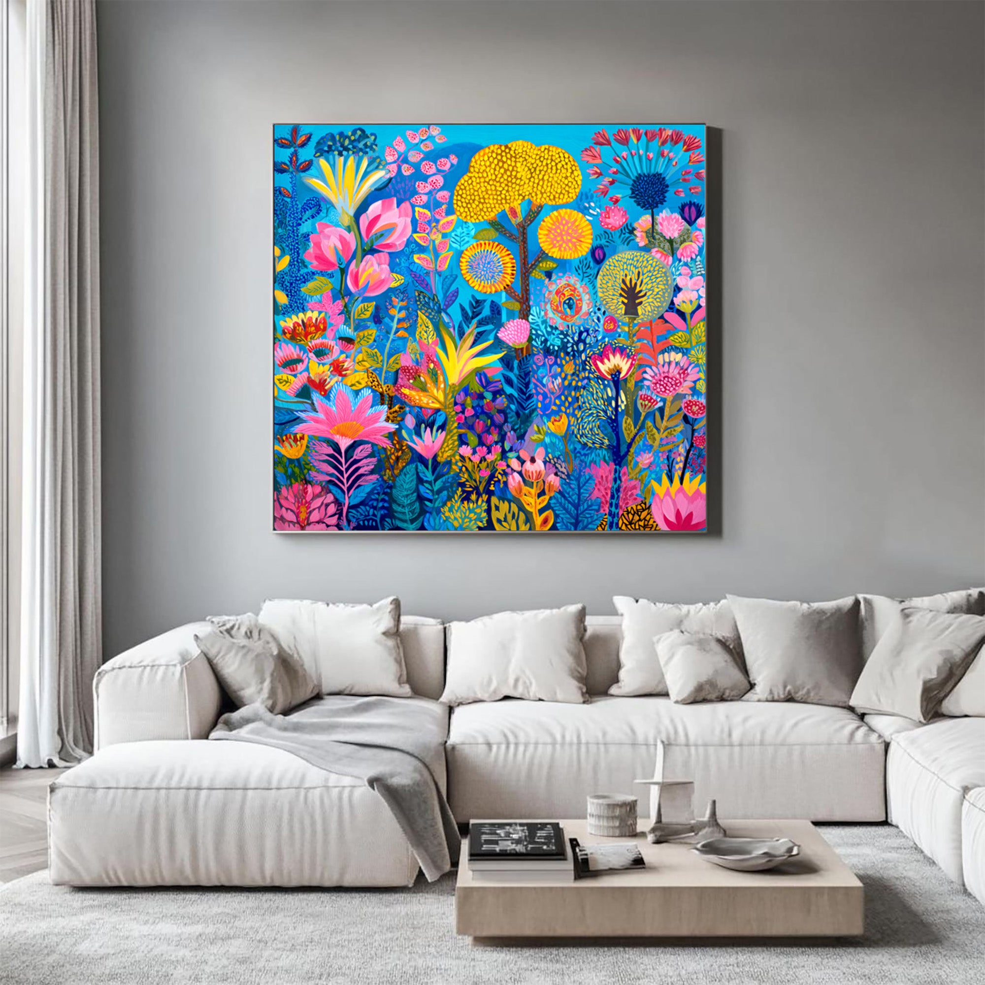 Vibrant Floral Art--#F002