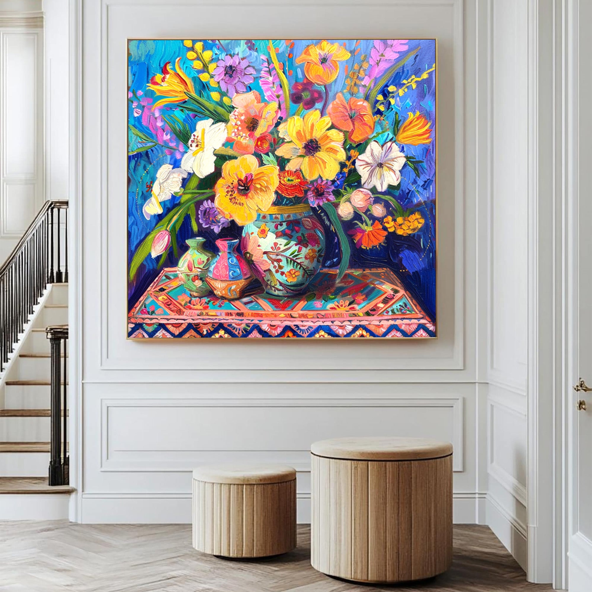 Vibrant Floral Art--#F003