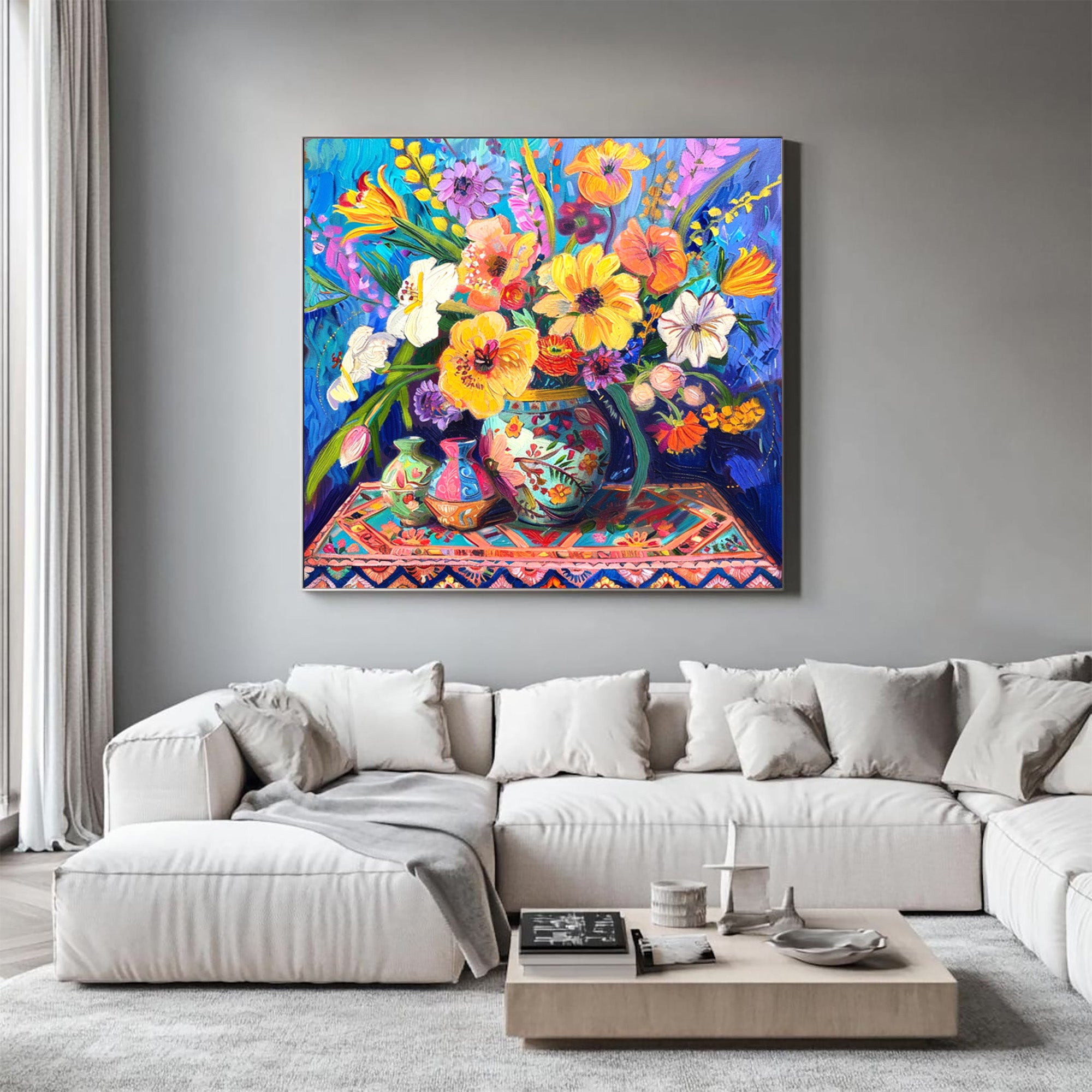 Vibrant Floral Art--#F003