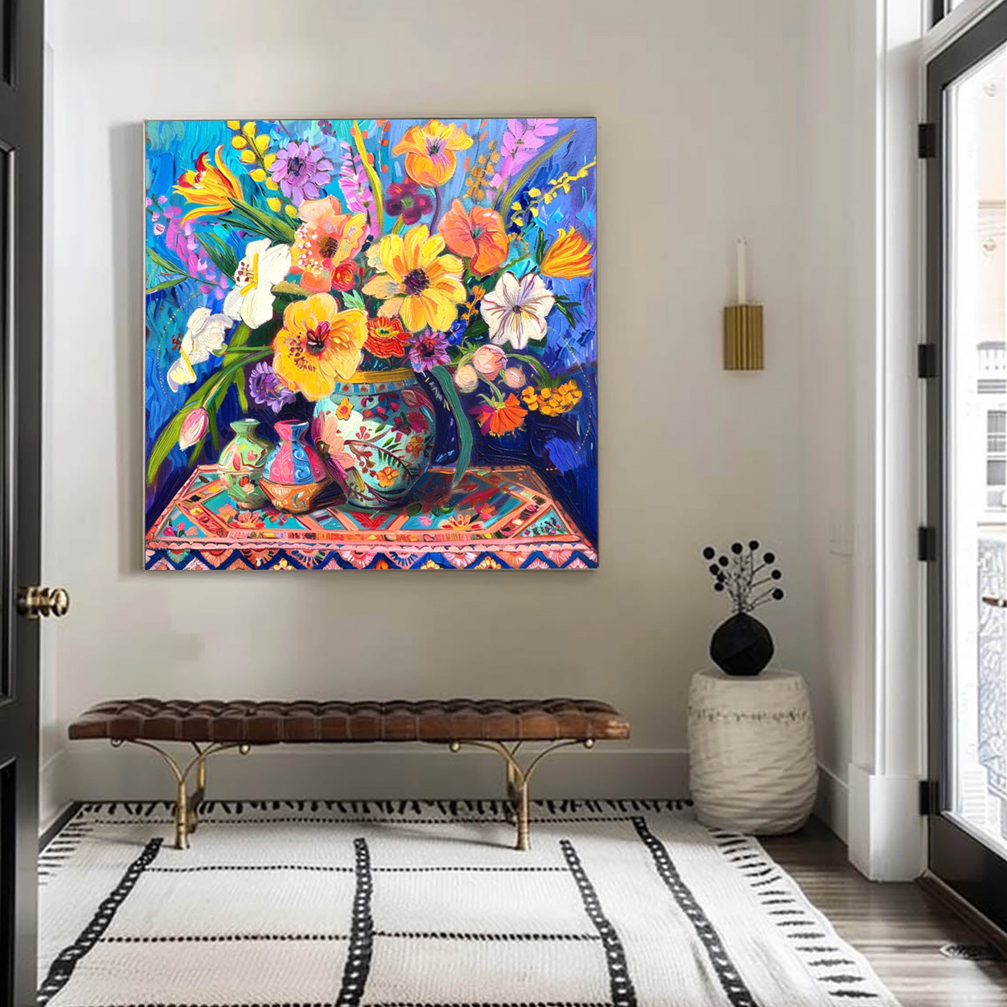 Vibrant Floral Art--#F003