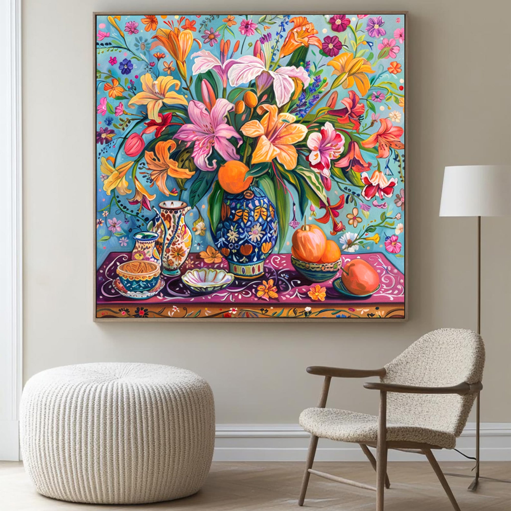 Vibrant Floral Art--#F004
