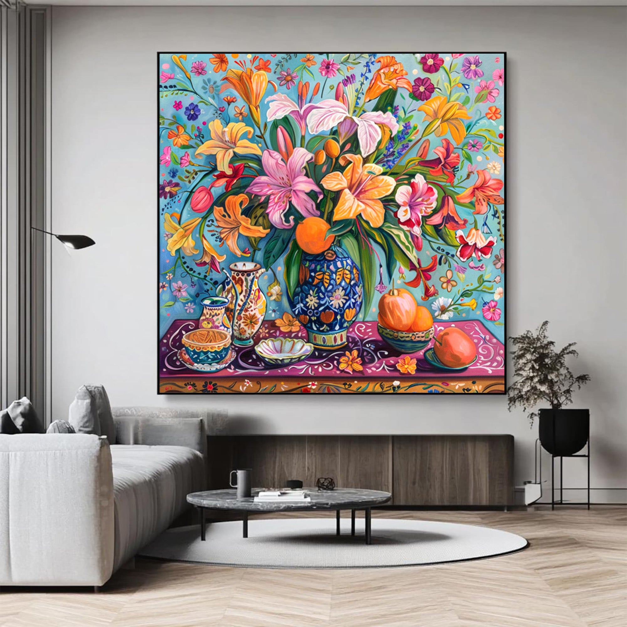 Vibrant Floral Art--#F004