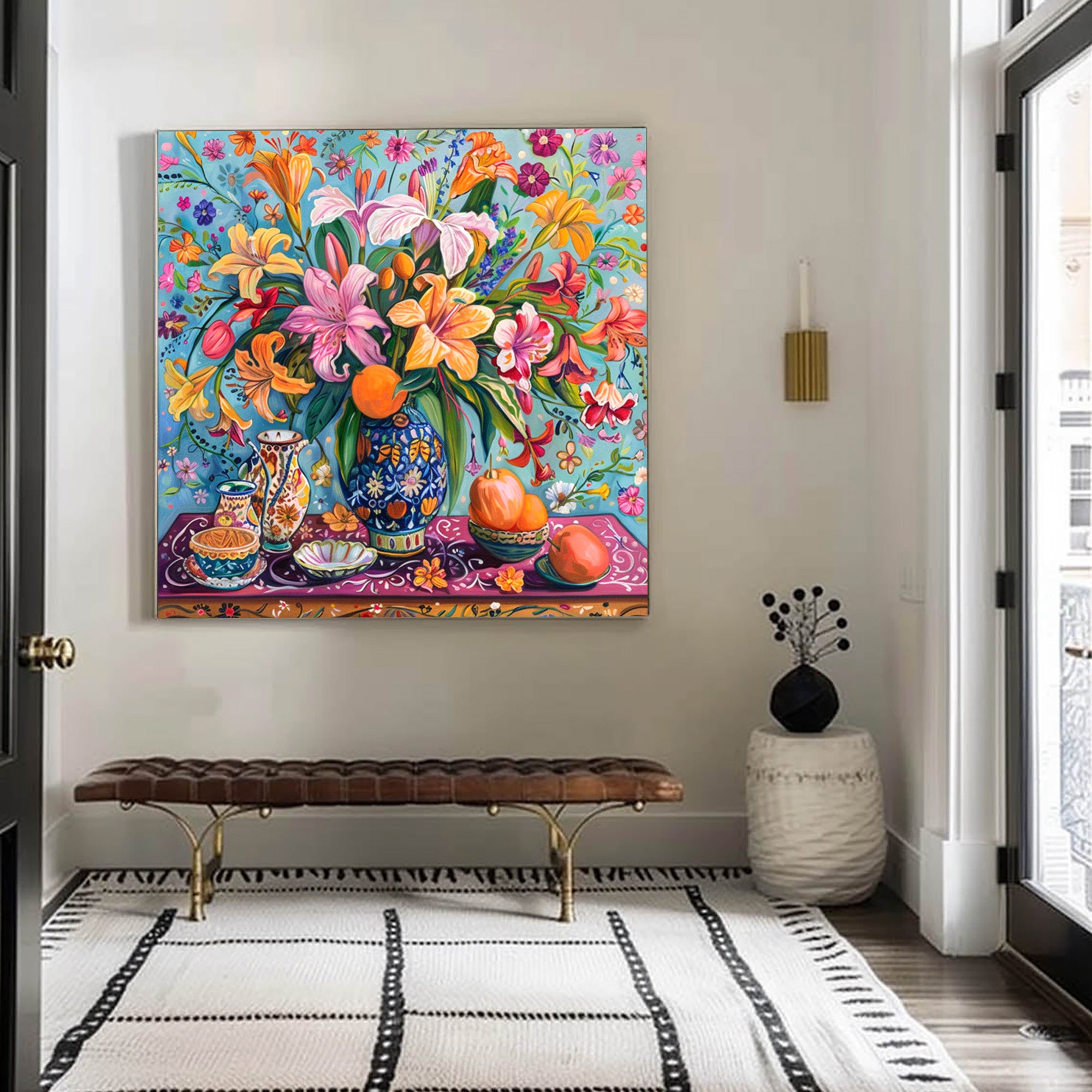Vibrant Floral Art--#F004