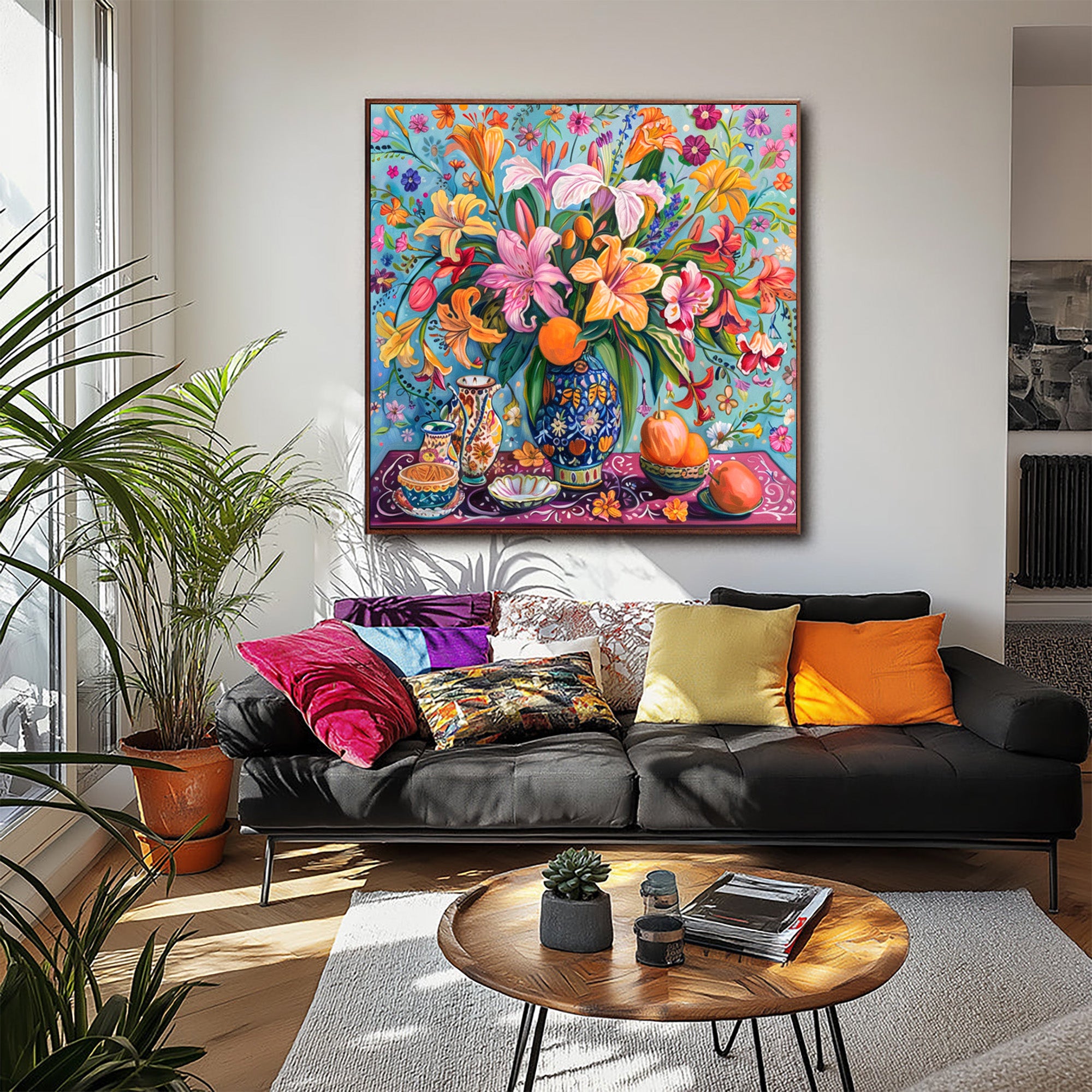 Vibrant Floral Art--#F004