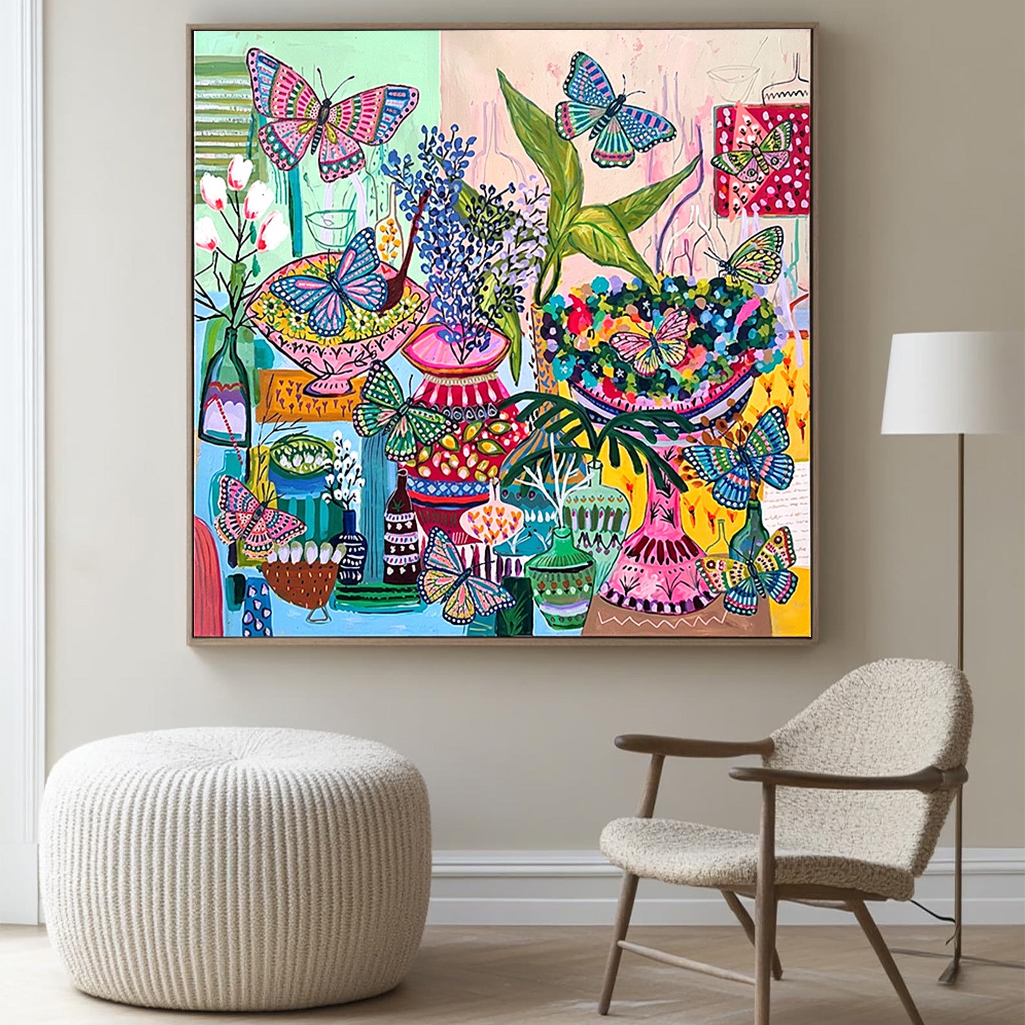 Vibrant Floral Art--#F005