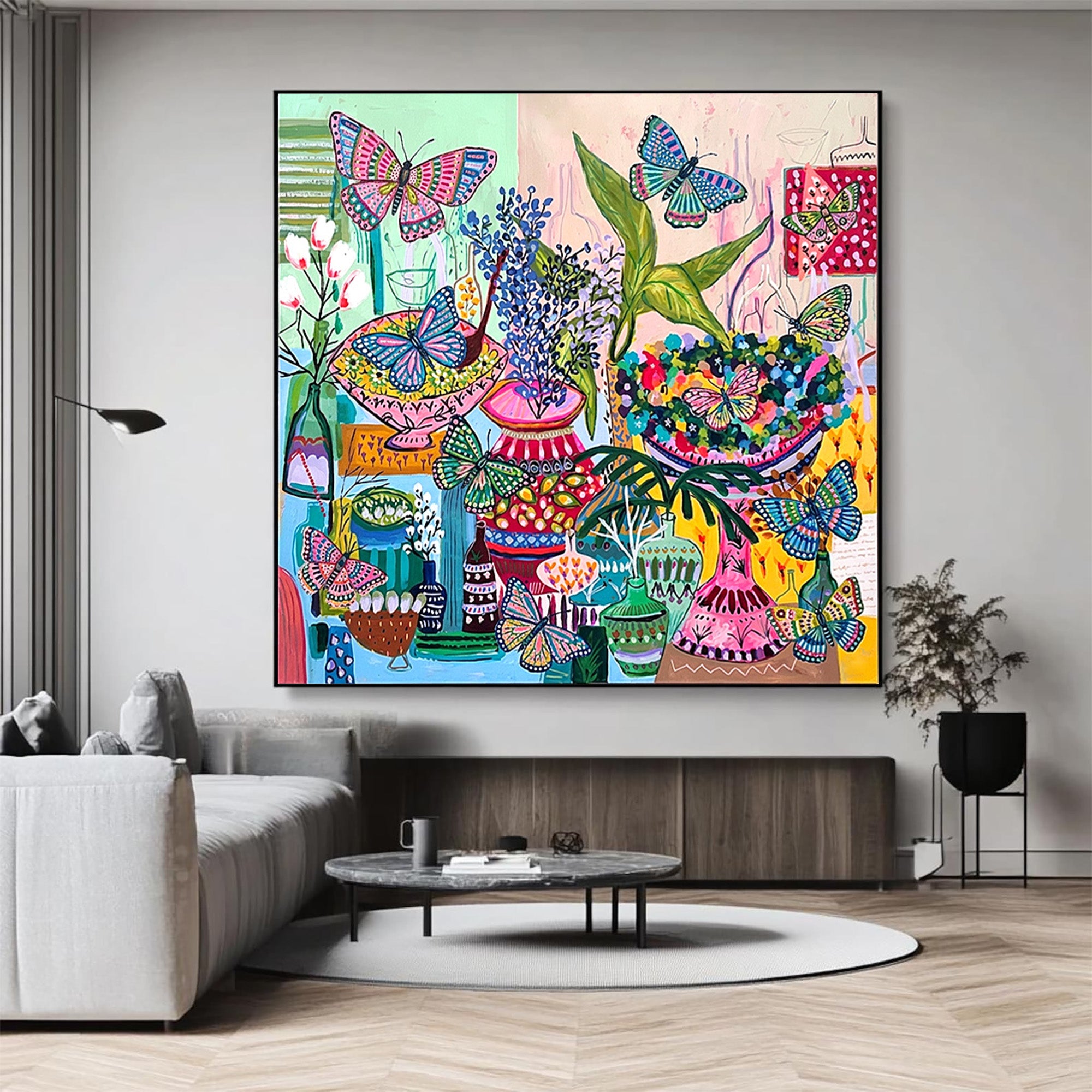 Vibrant Floral Art--#F005