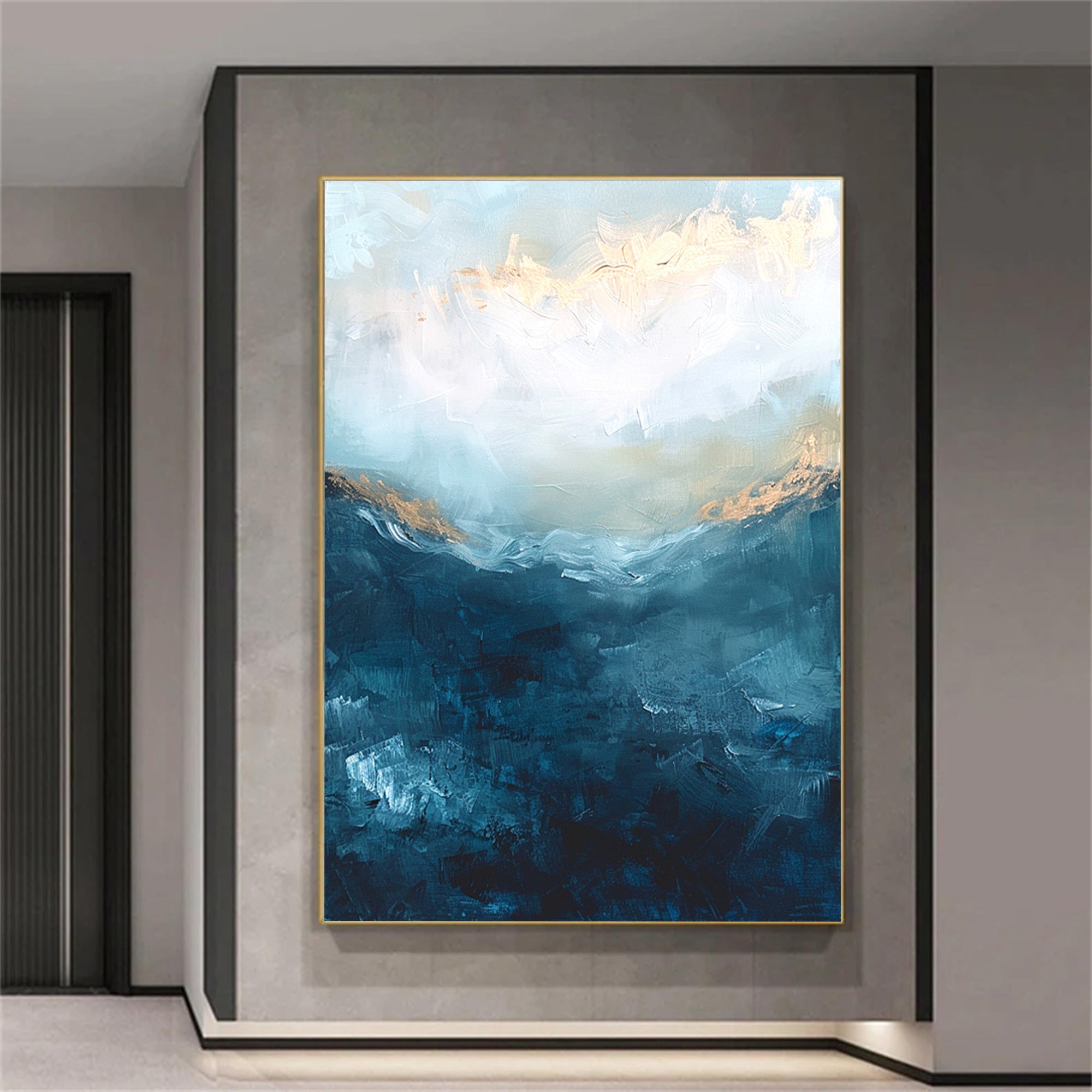Blue Abstract Art--#G01