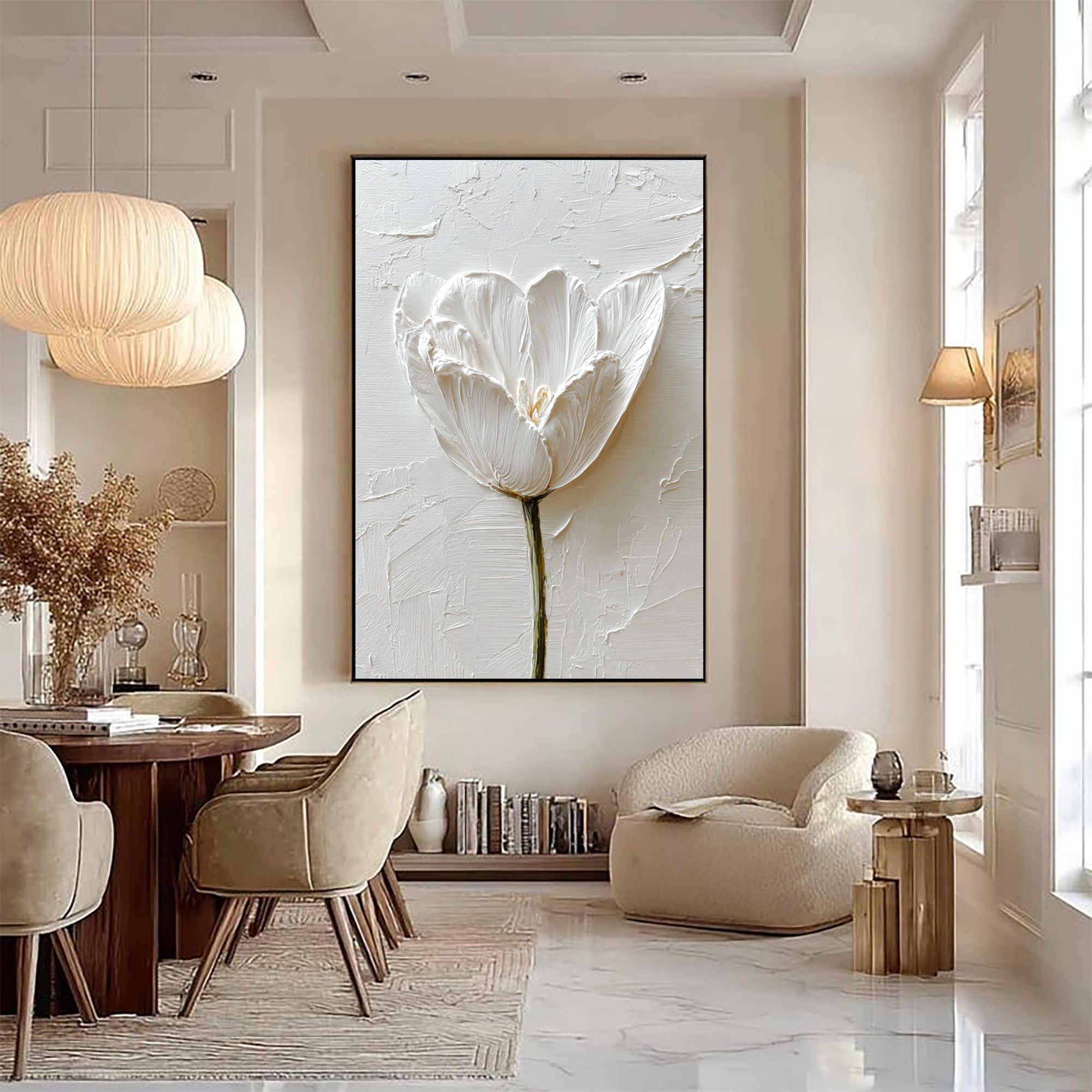 White Tulip Art