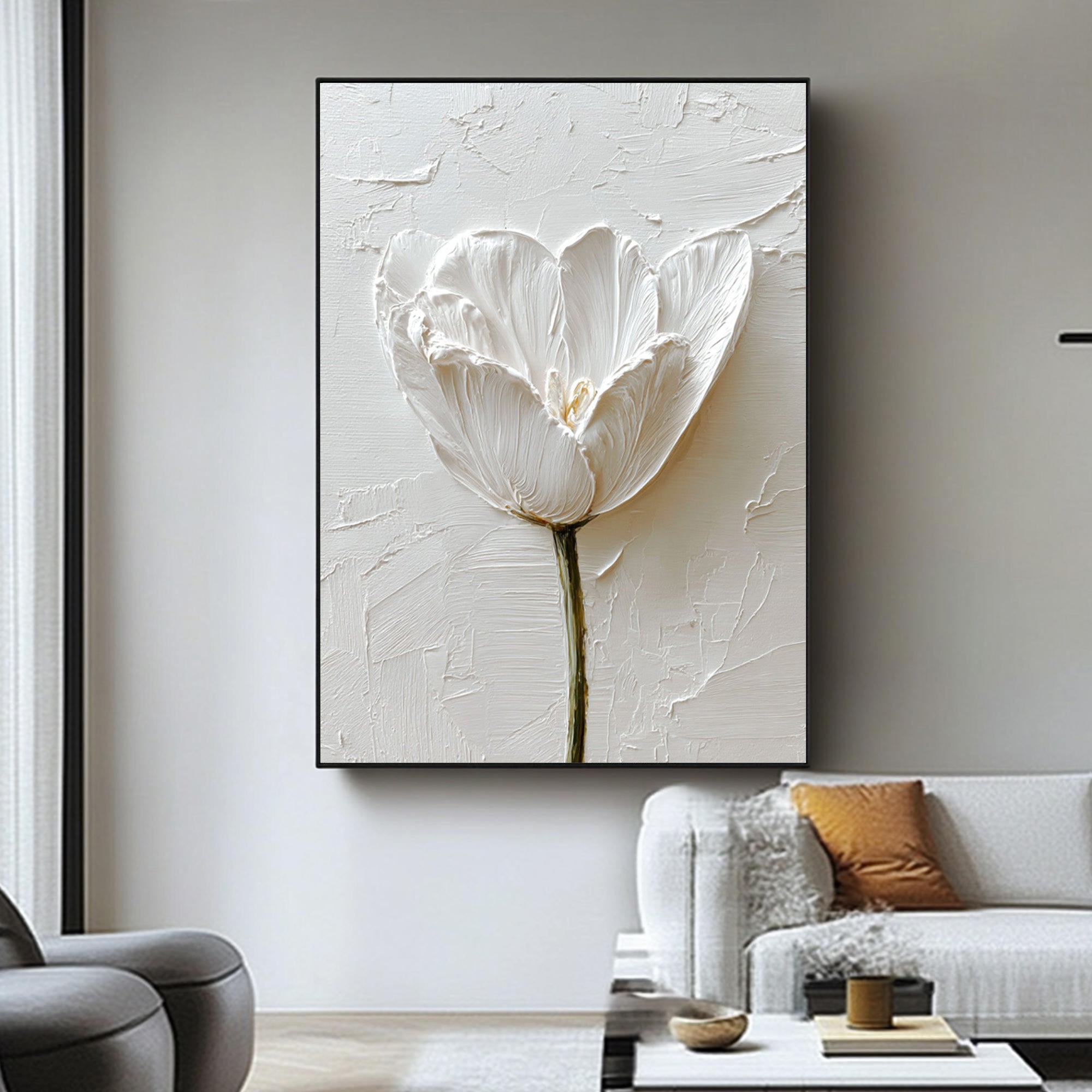 White Tulip Art