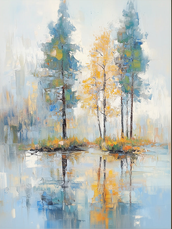 Abstract Painting | Tree Landscape Art