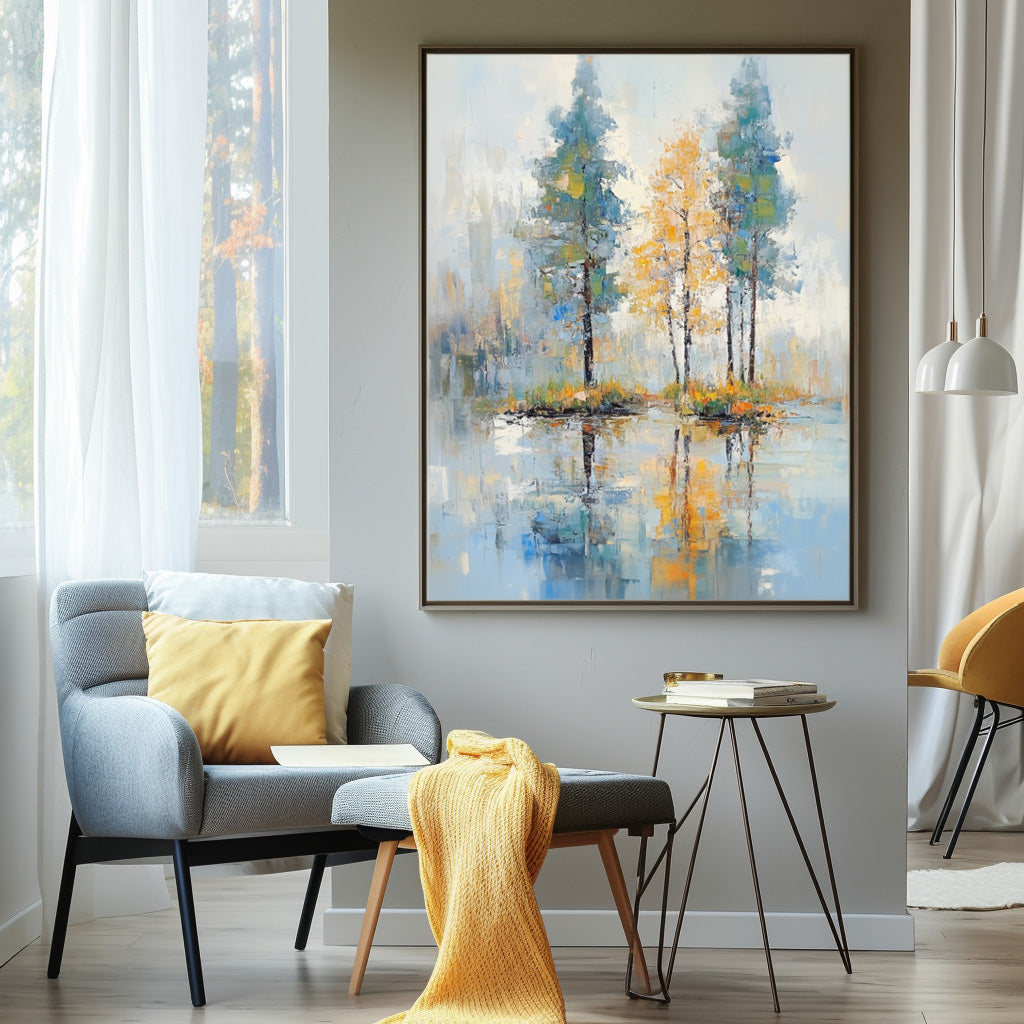 Abstract Painting | Tree Landscape Art