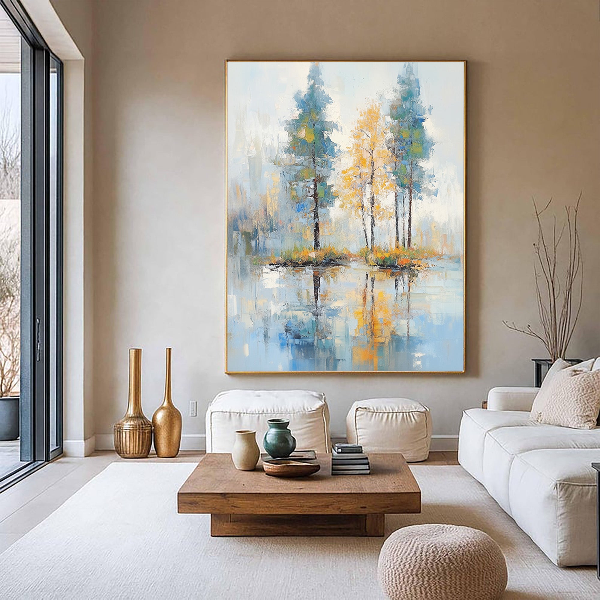 Abstract Painting | Tree Landscape Art