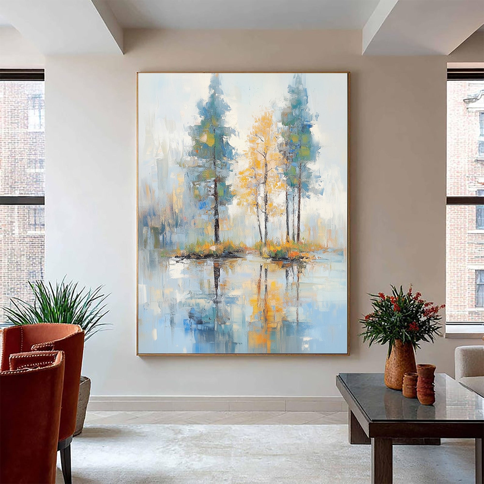 Abstract Painting | Tree Landscape Art