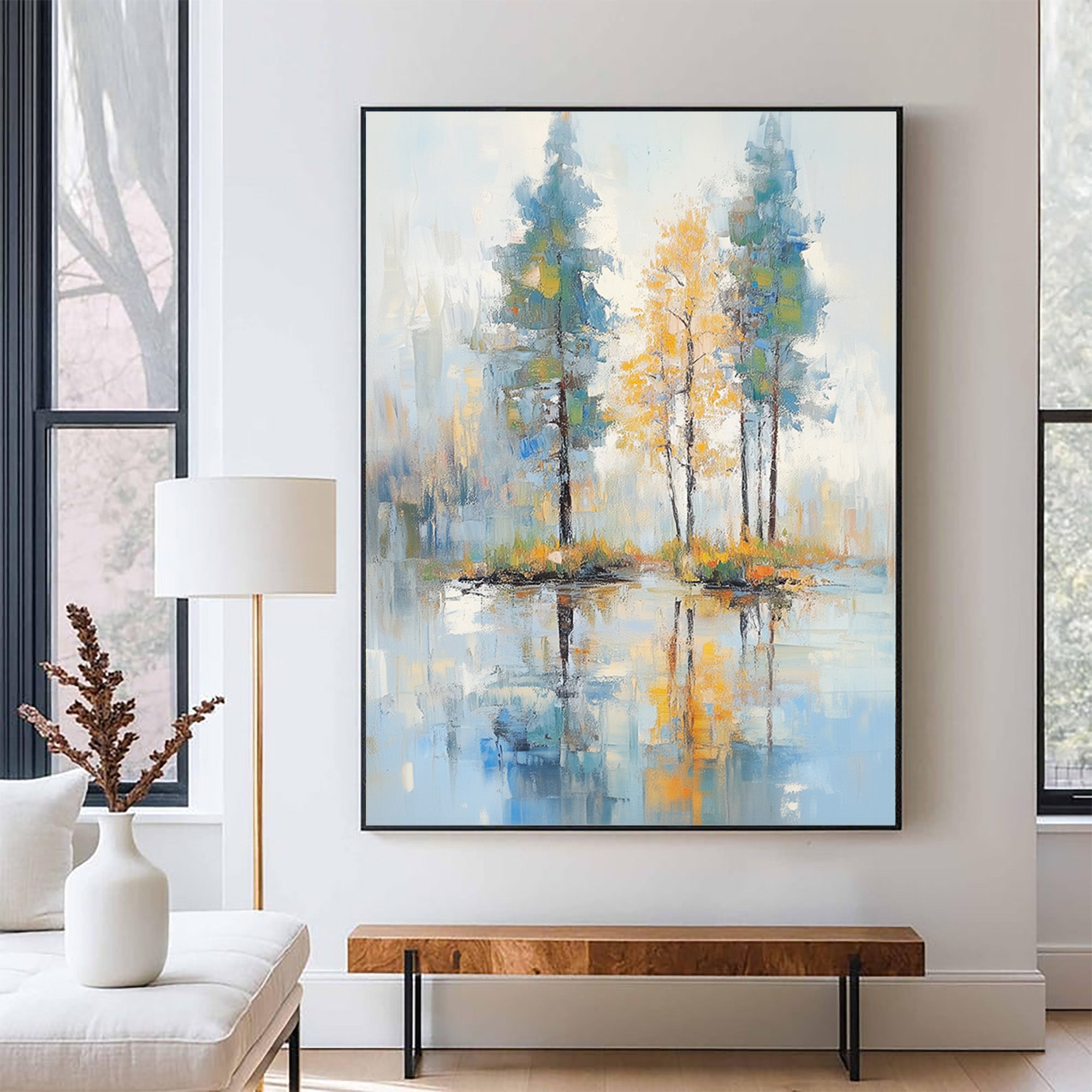 Abstract Painting | Tree Landscape Art