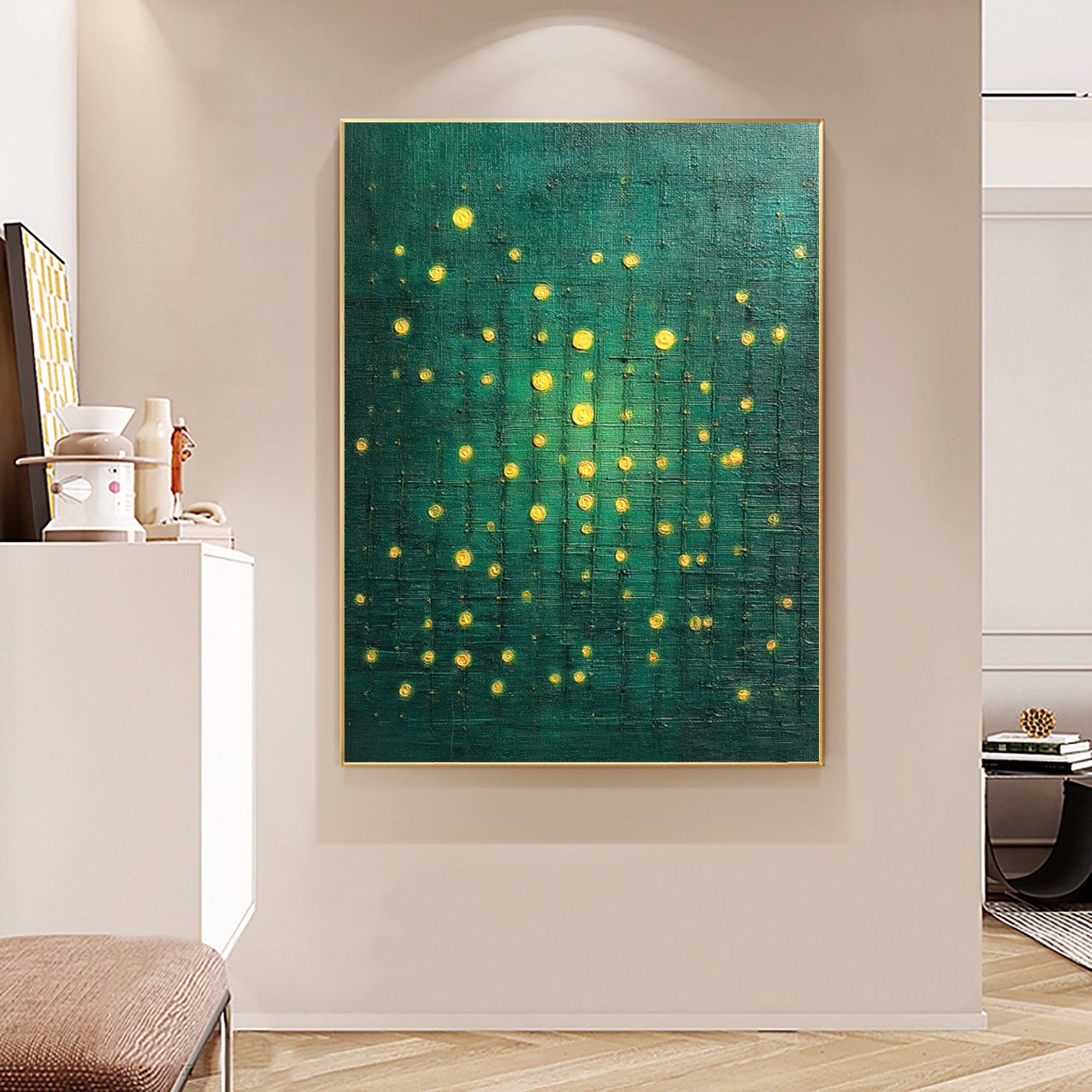 Green Abstract Canvas Art-GP001