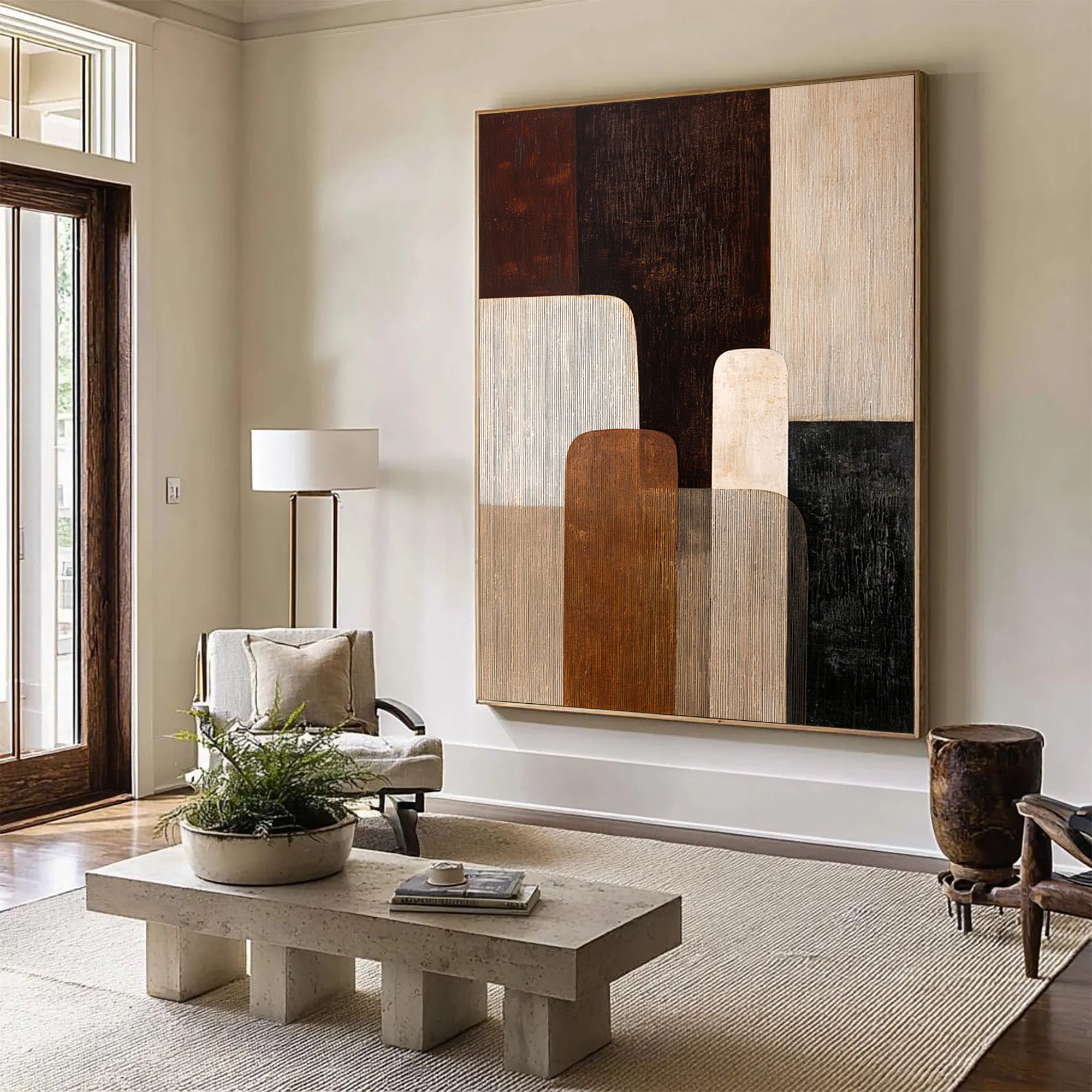 Brown Geometric Art-GP006