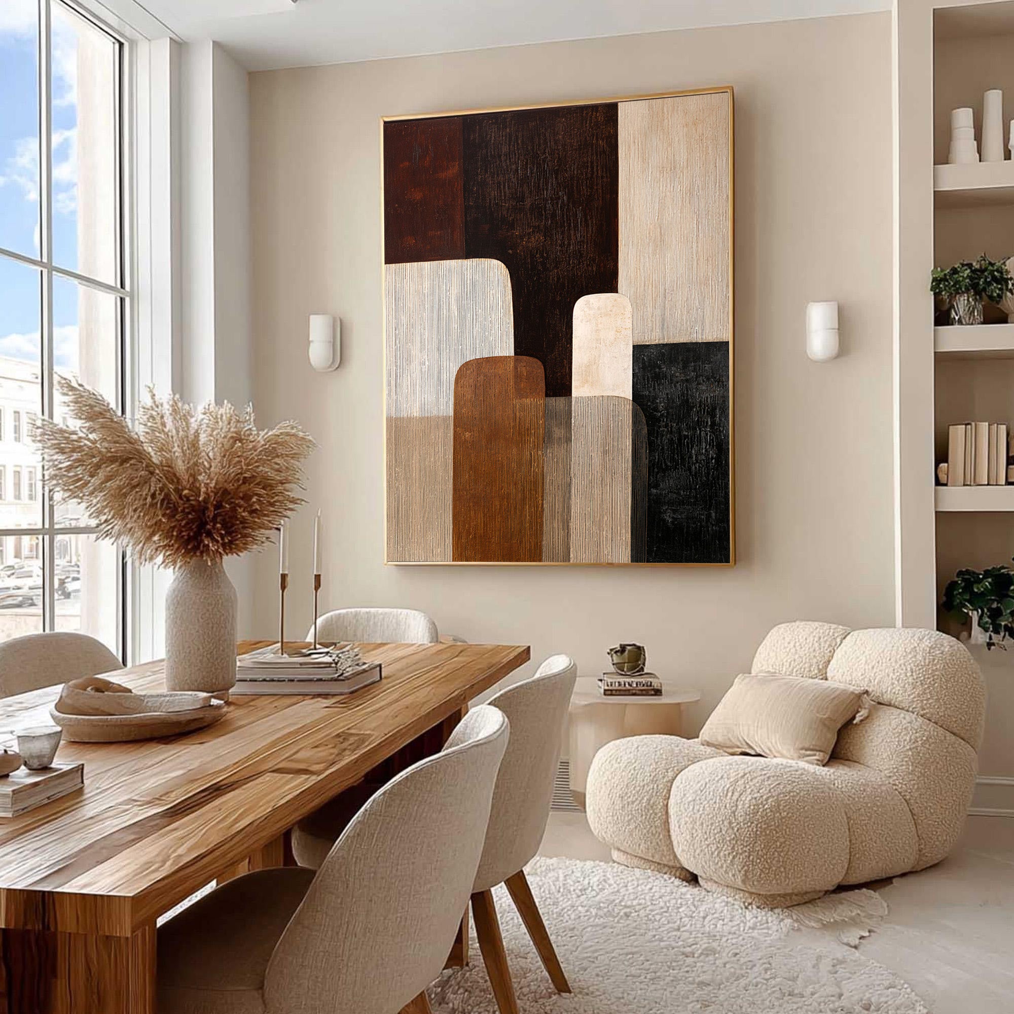 Brown Geometric Art-GP006