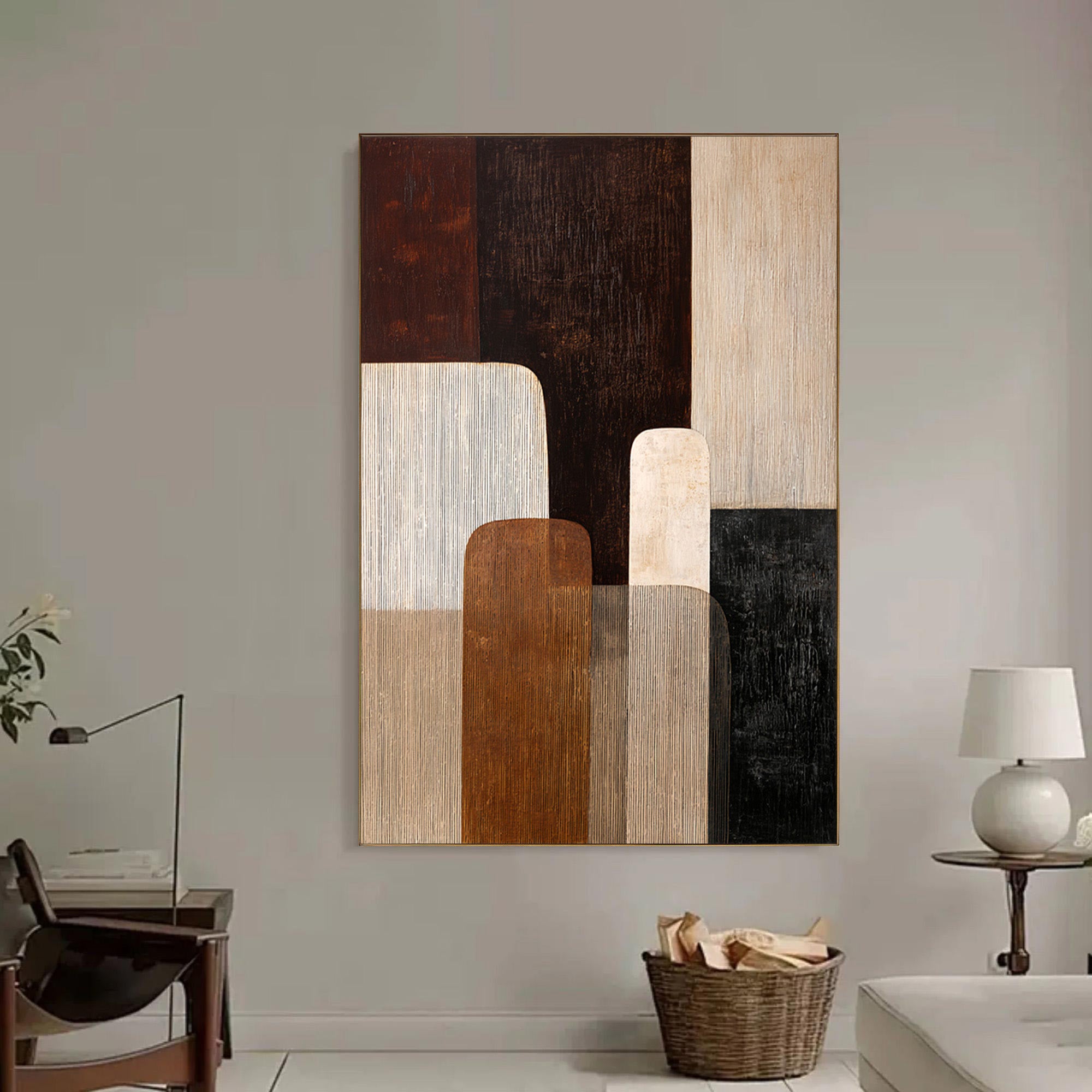 Brown Geometric Art-GP006