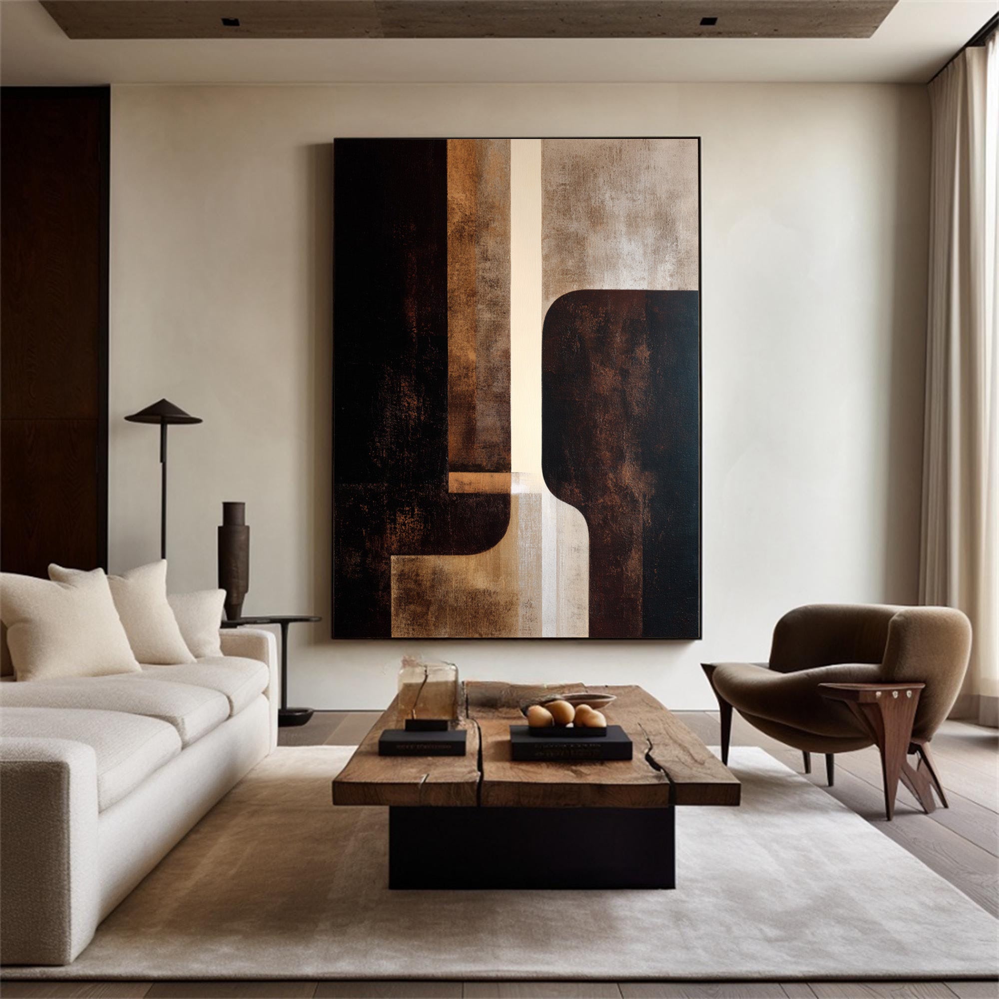 Brown Geometric Art-GP001