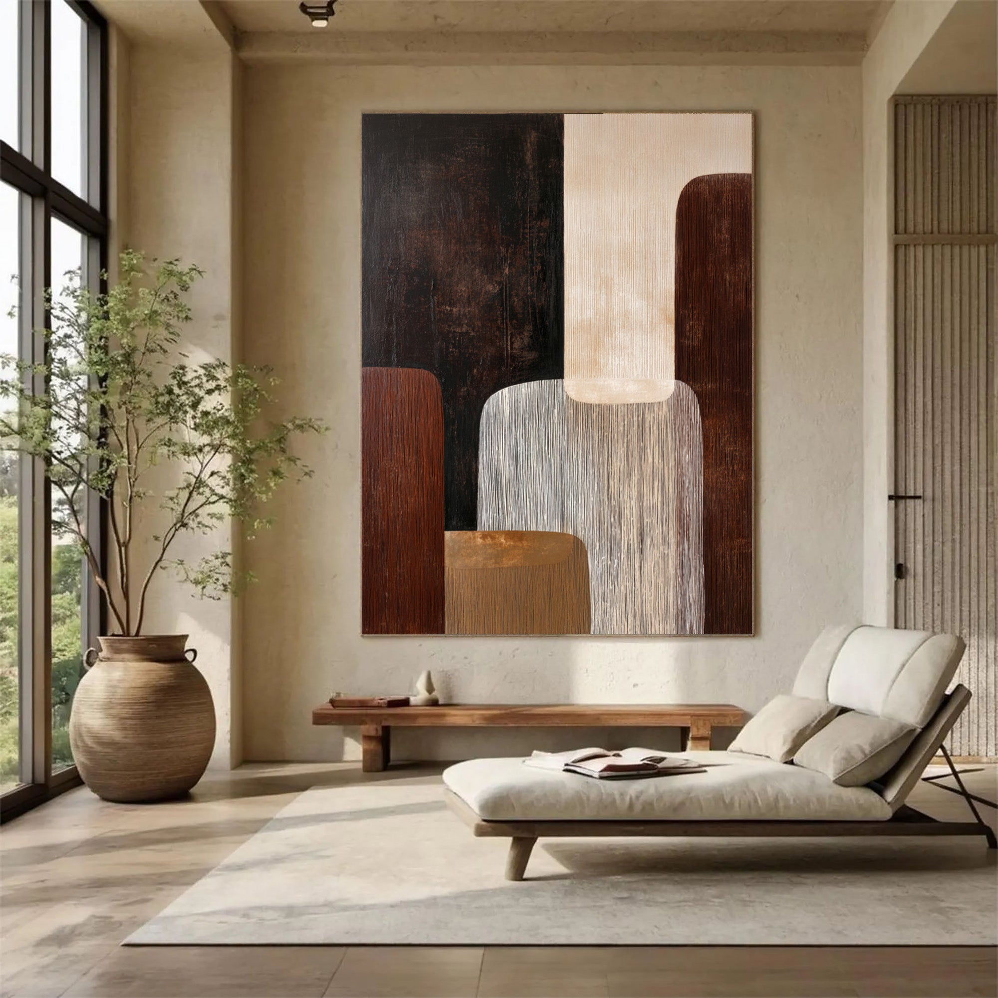 Brown Geometric Art-GP002