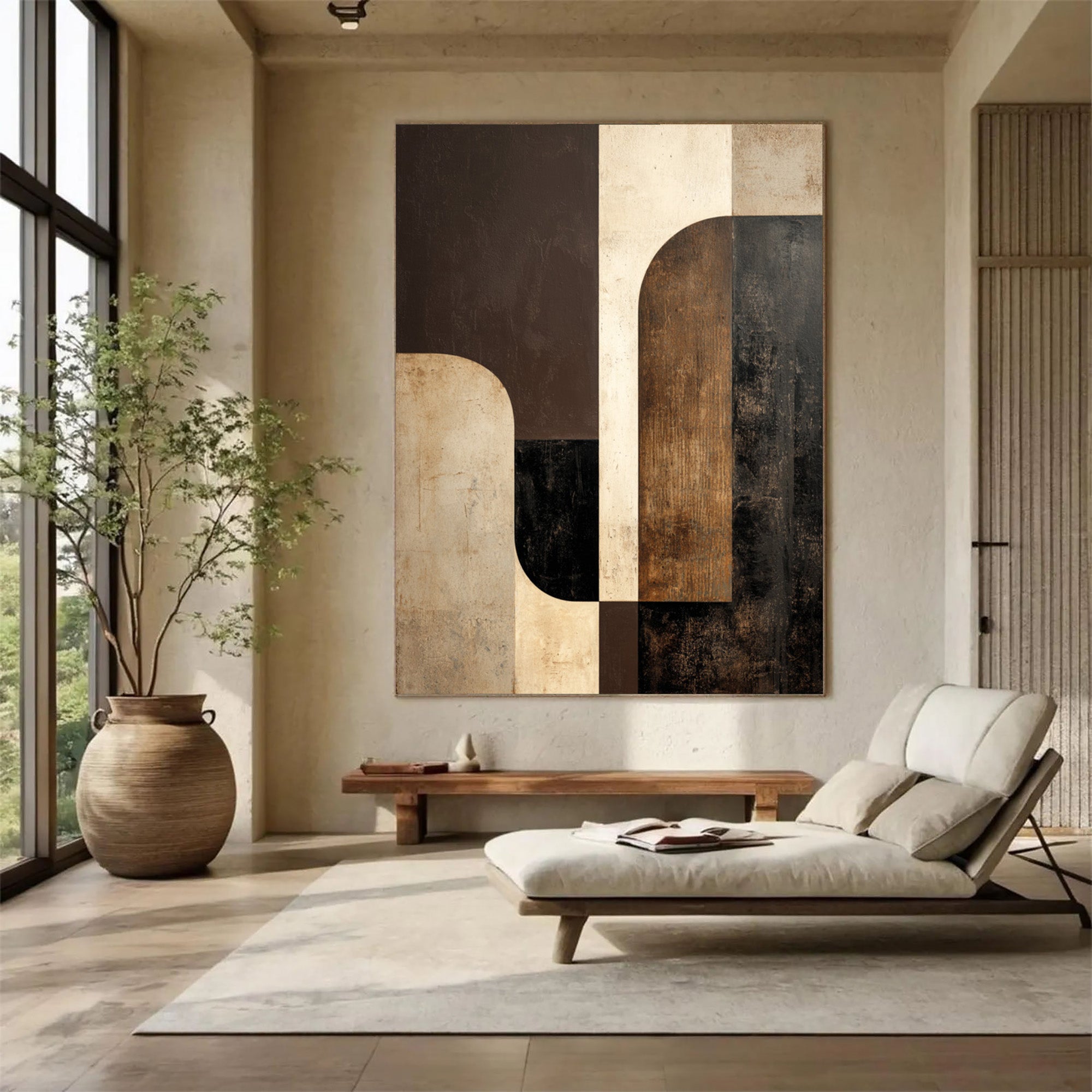 Brown Geometric Art-GP003