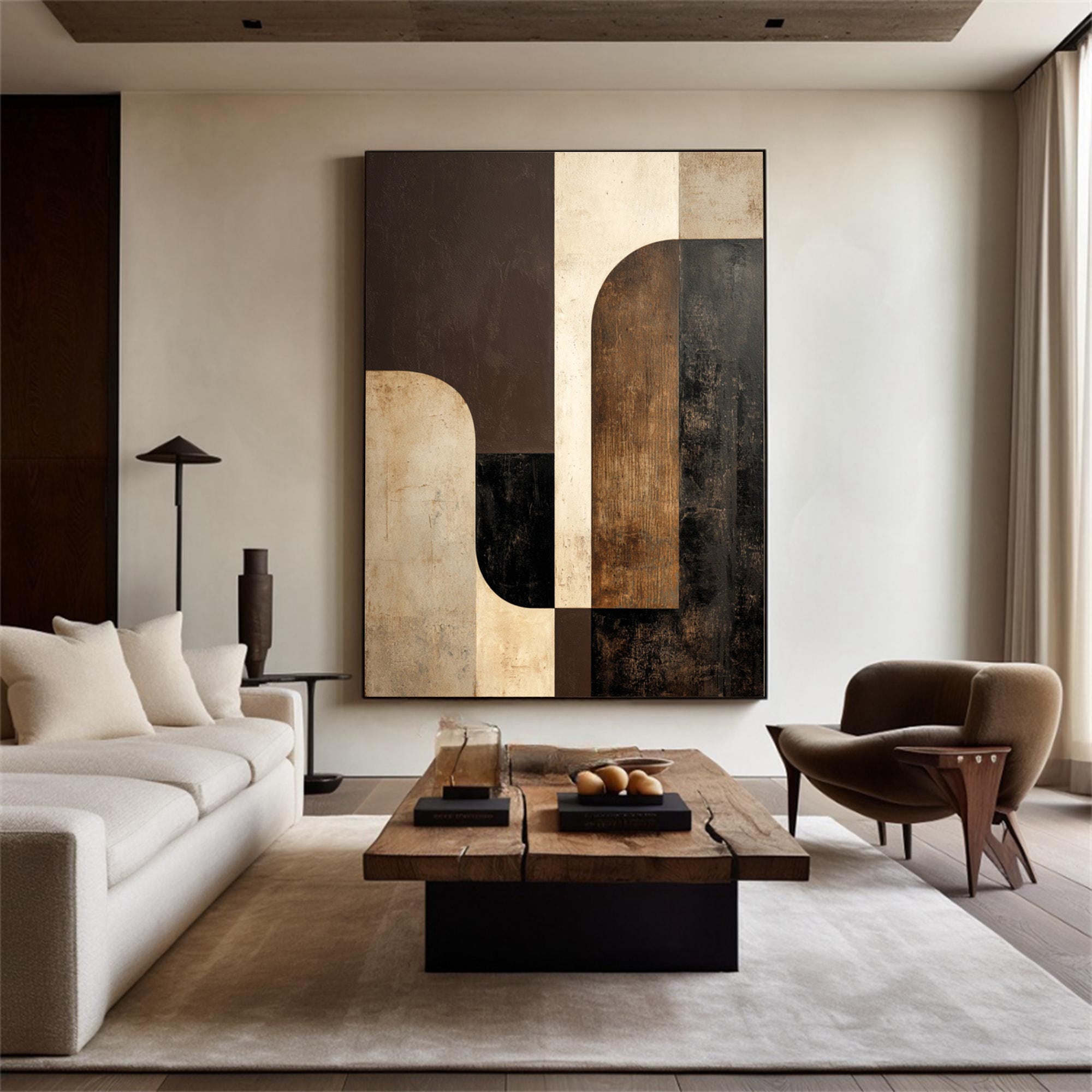 Brown Geometric Art-GP003
