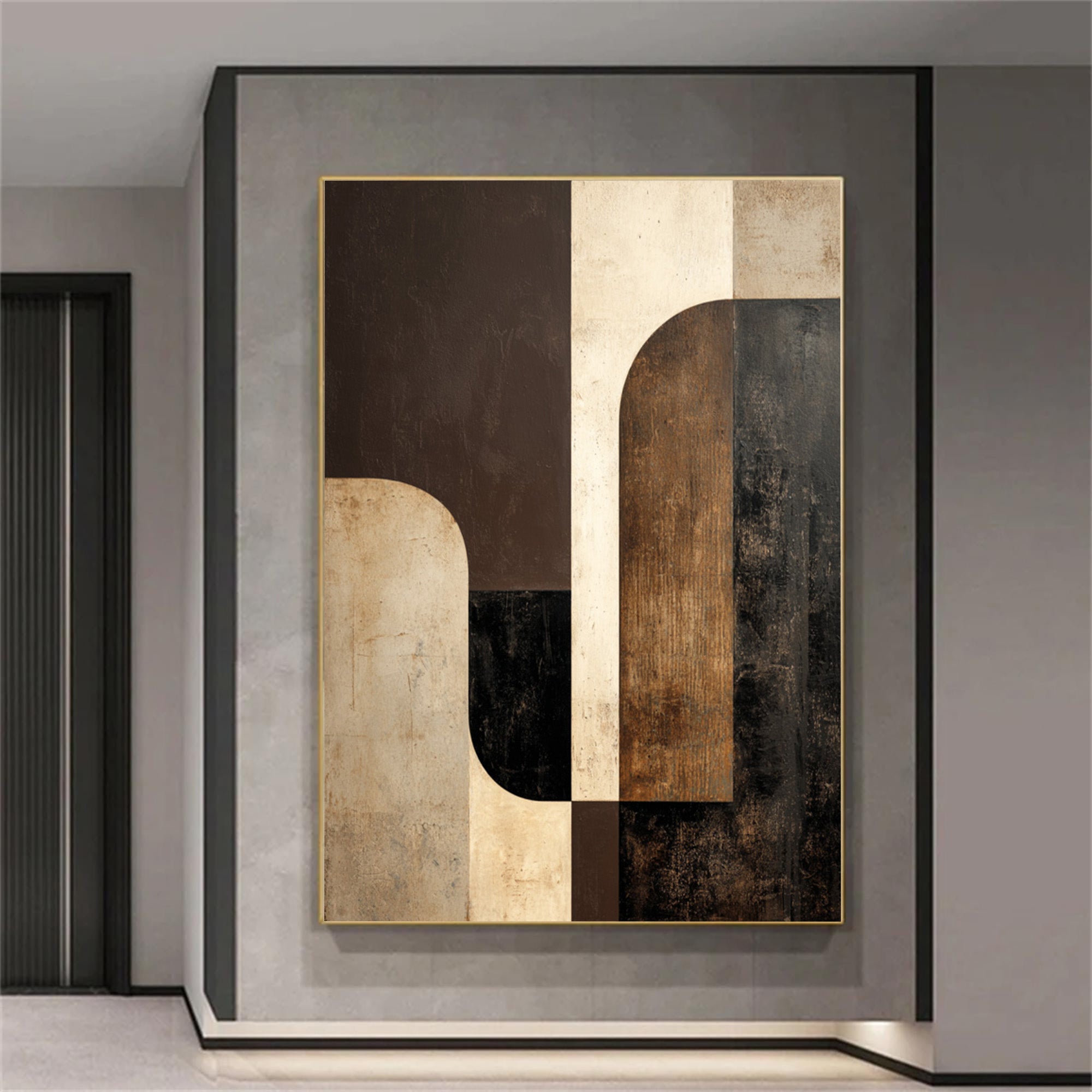 Brown Geometric Art-GP003
